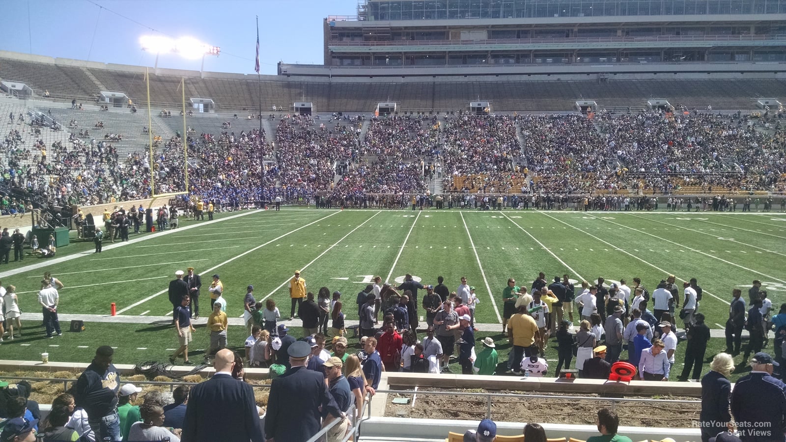 section 30, row 17 seat view  for football - notre dame stadium