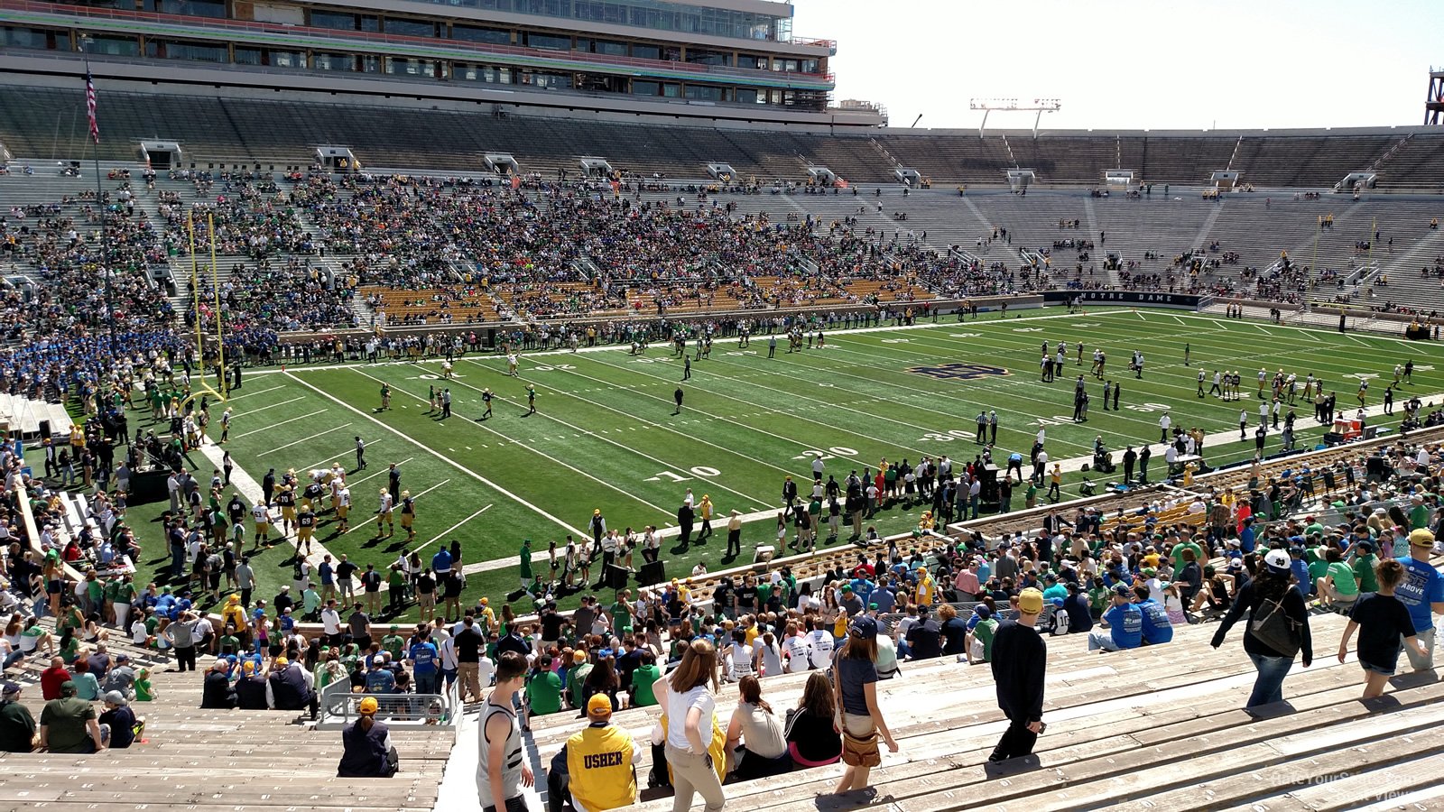 section 32, row 52 seat view  - notre dame stadium