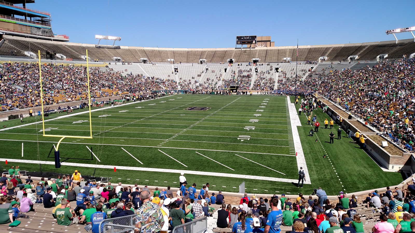 section 36, row 36 seat view  for football - notre dame stadium