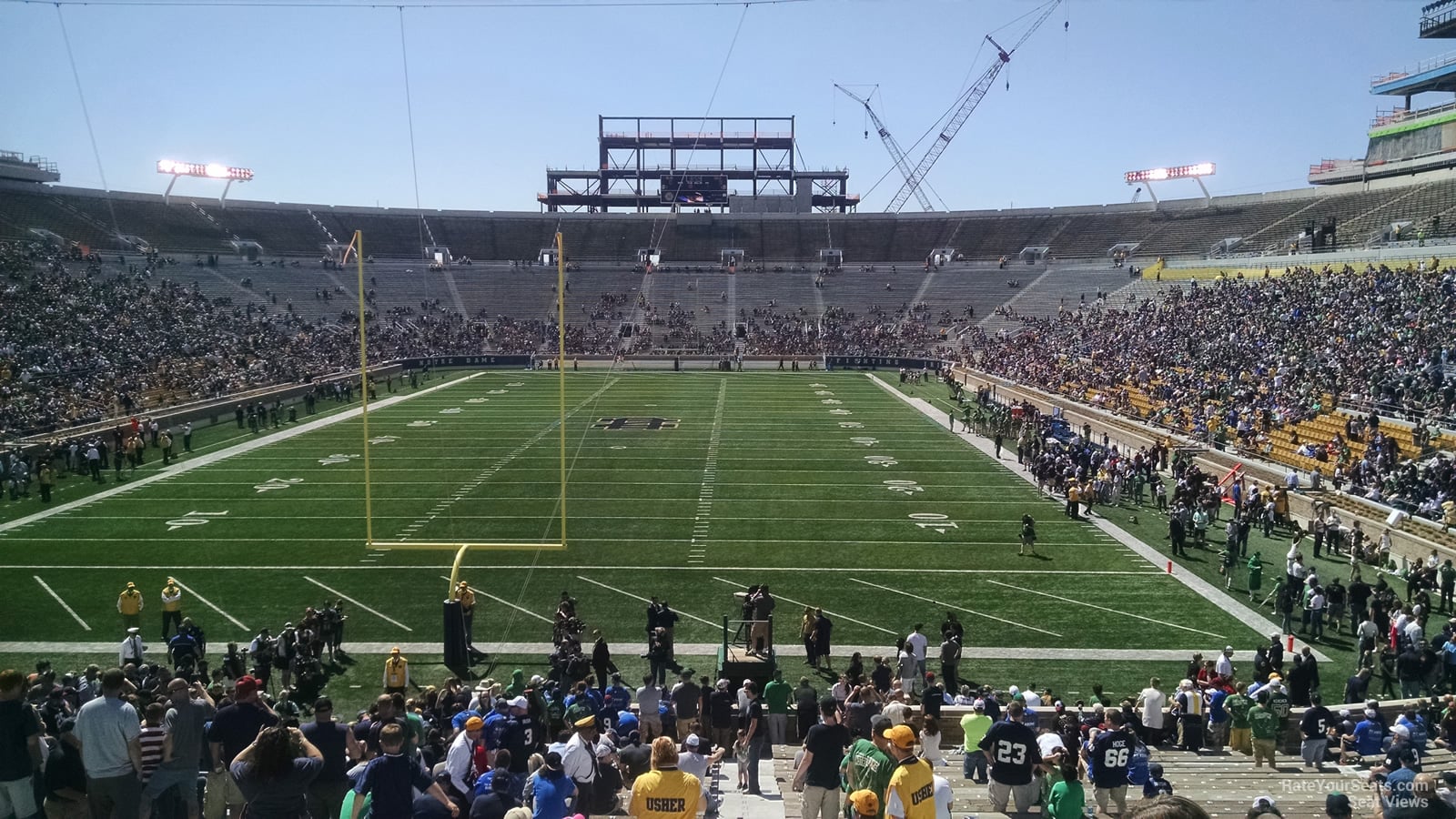 section 36, row 40 seat view  for football - notre dame stadium