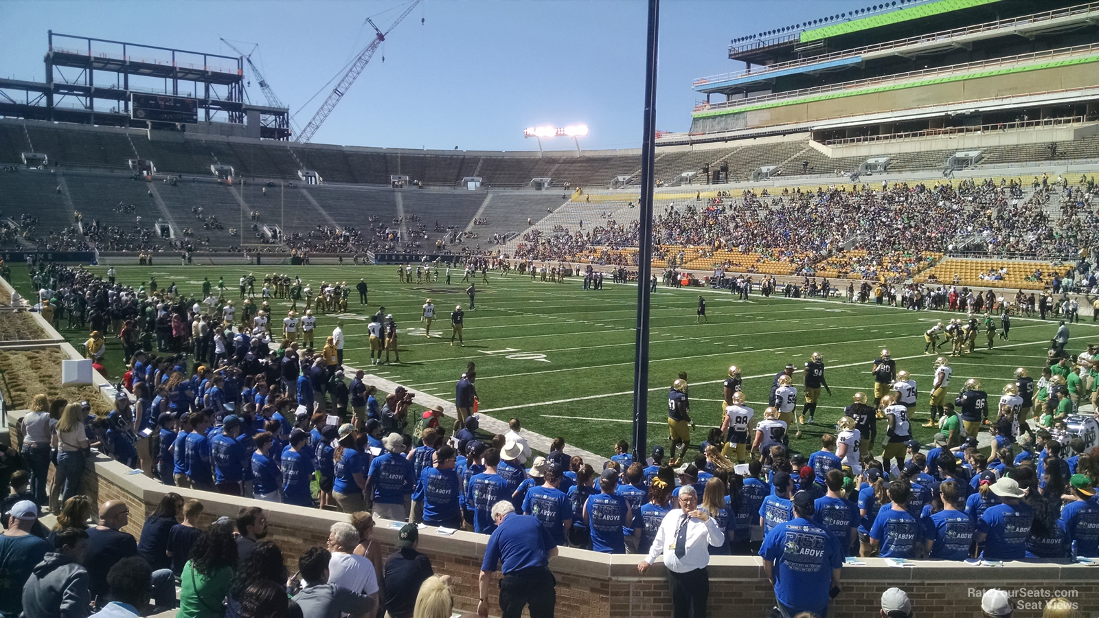 section 4, row 15 seat view  for football - notre dame stadium