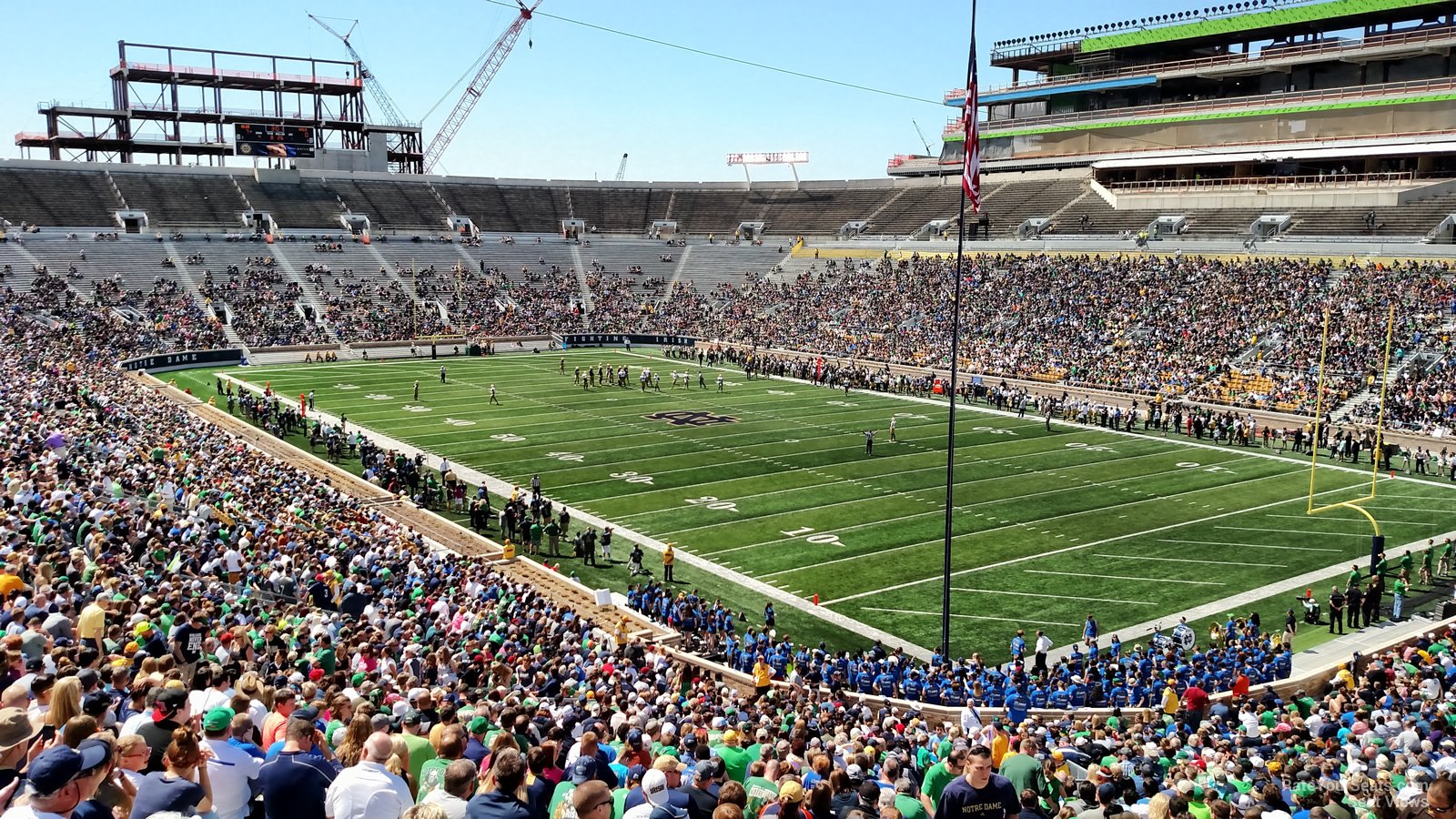 Notre Dame Stadium Row Chart