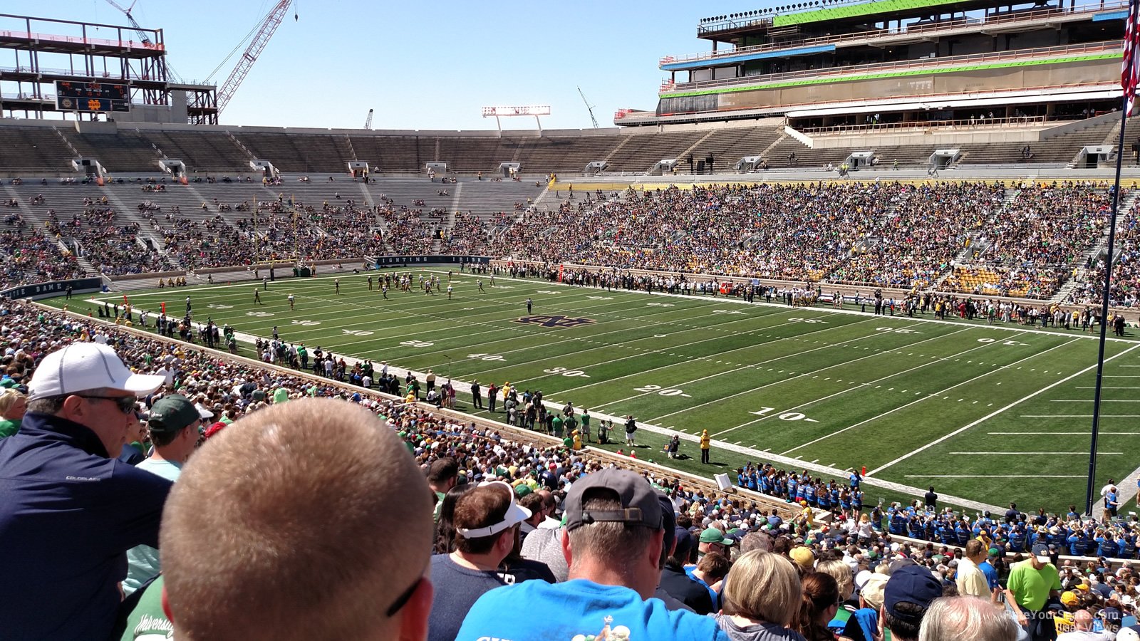section 5, row 55 seat view  - notre dame stadium