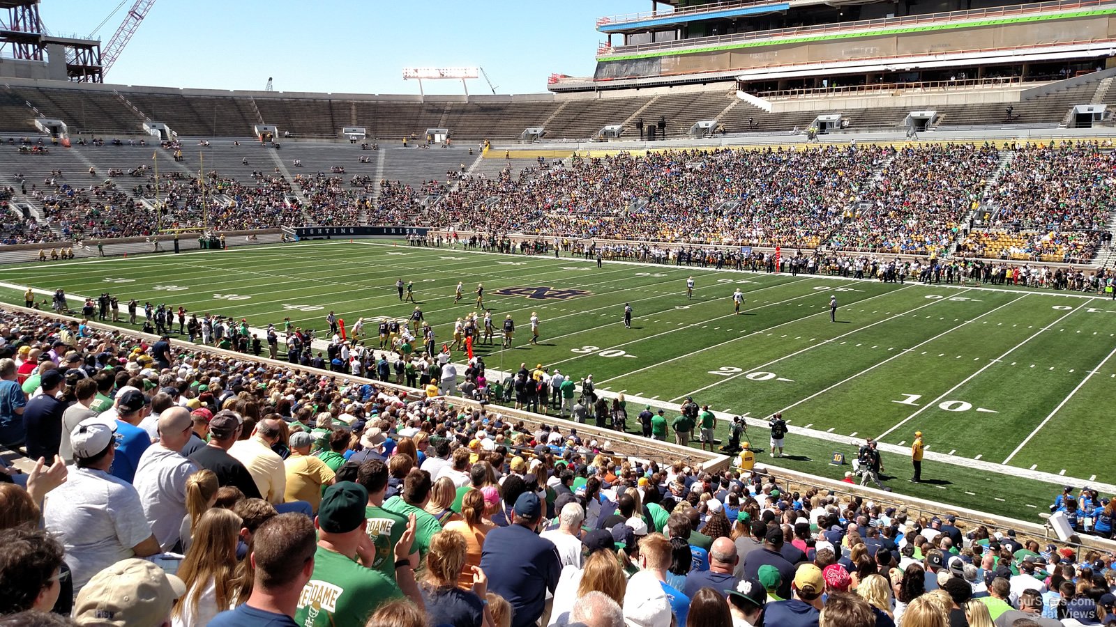 section 6, row 38 seat view  - notre dame stadium