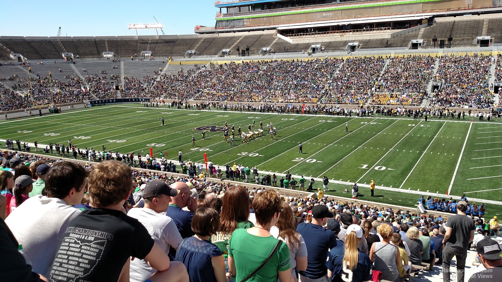 section 6, row 56 seat view  - notre dame stadium