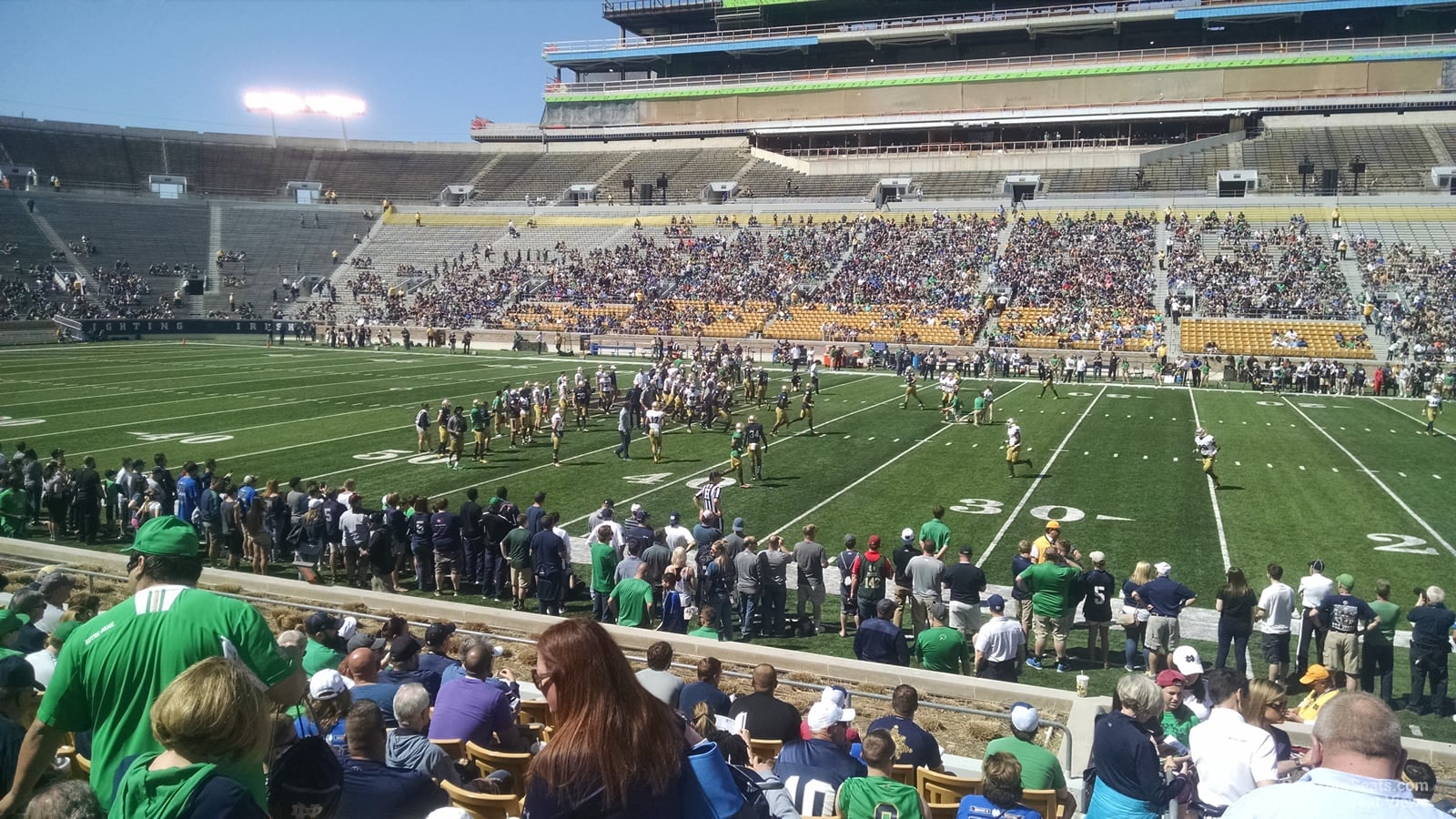 section 8, row 16 seat view  for football - notre dame stadium