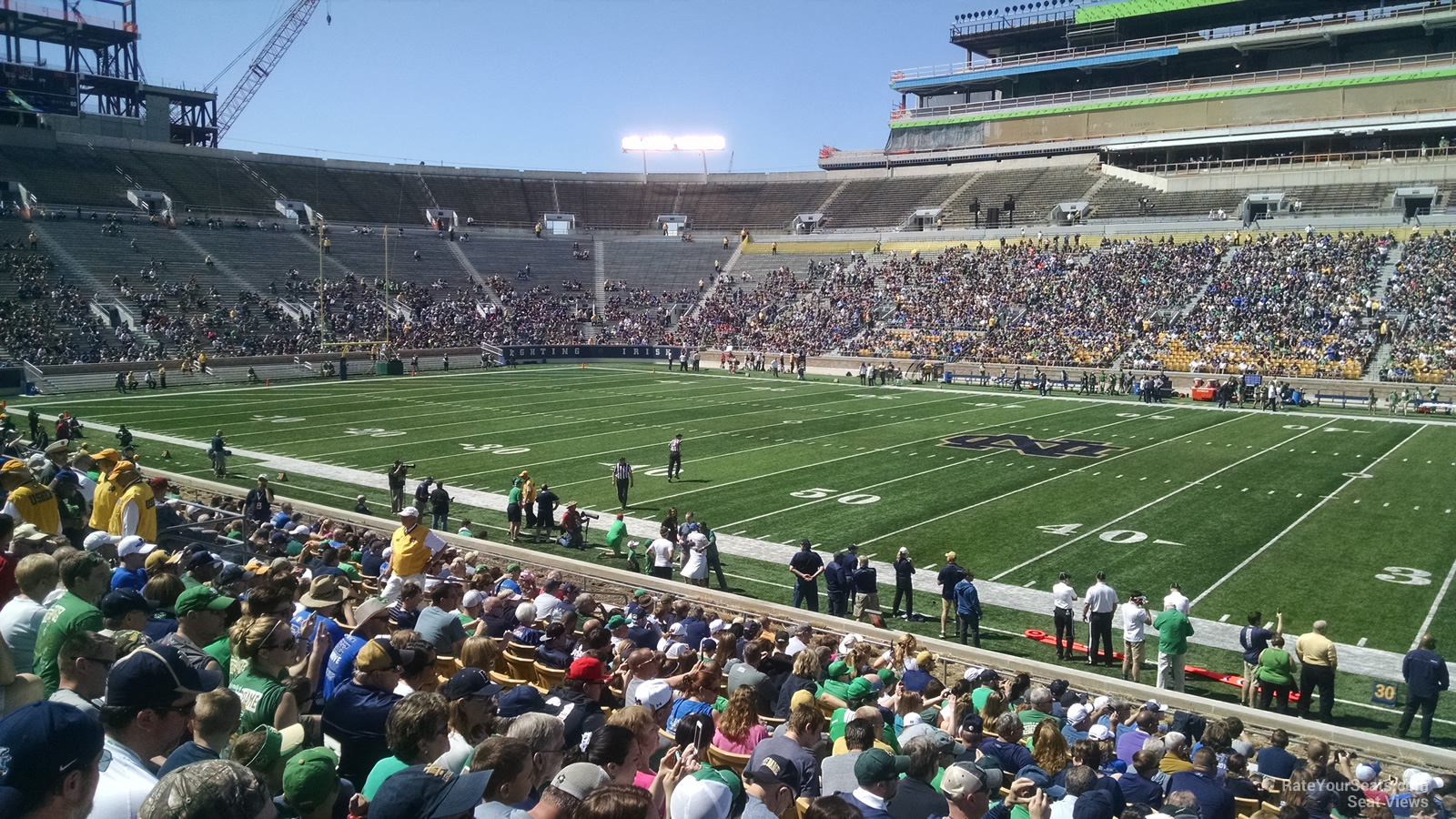section 8, row 26 seat view  for football - notre dame stadium