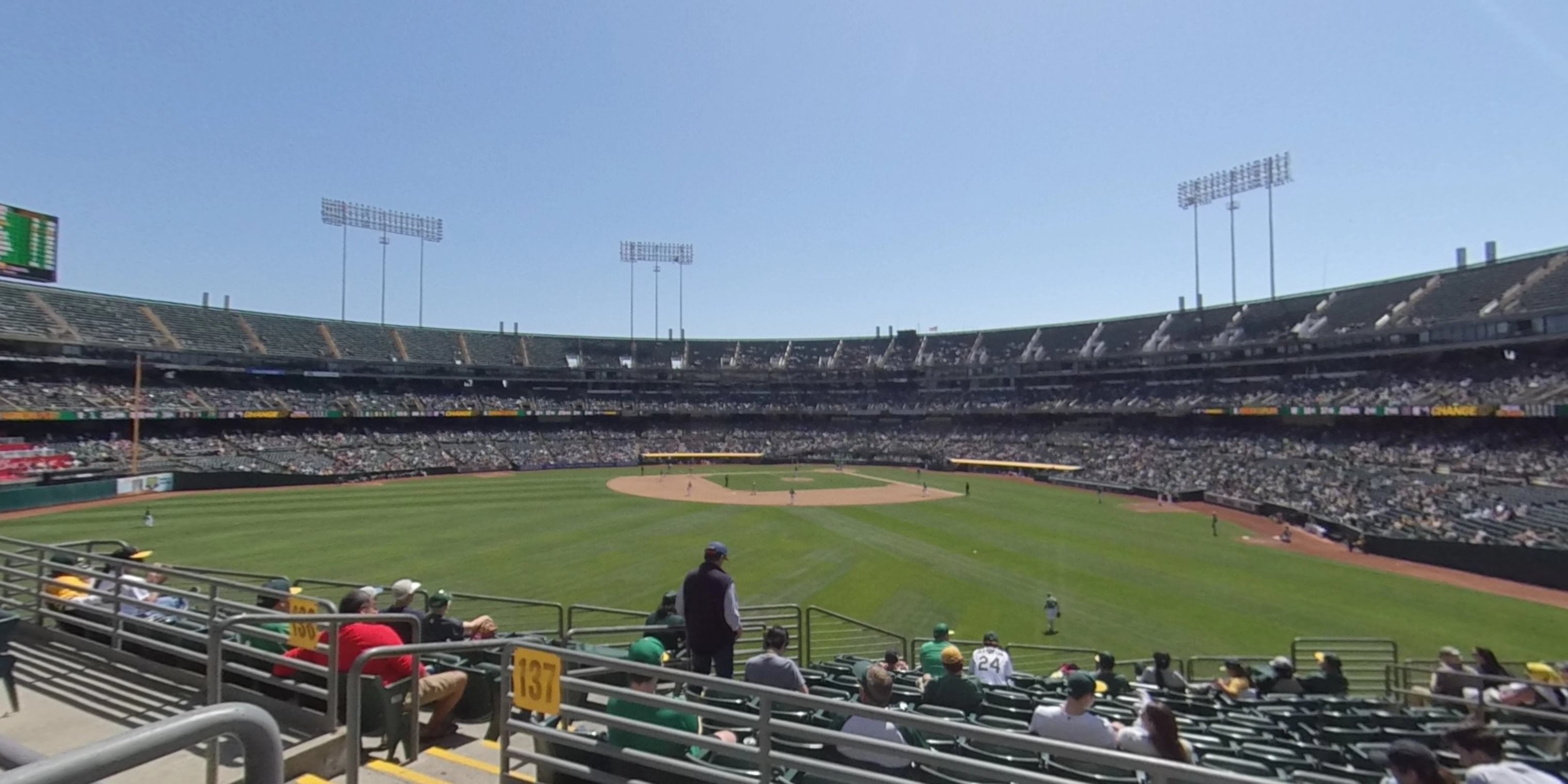 bleachers panoramic seat view  - ringcentral coliseum