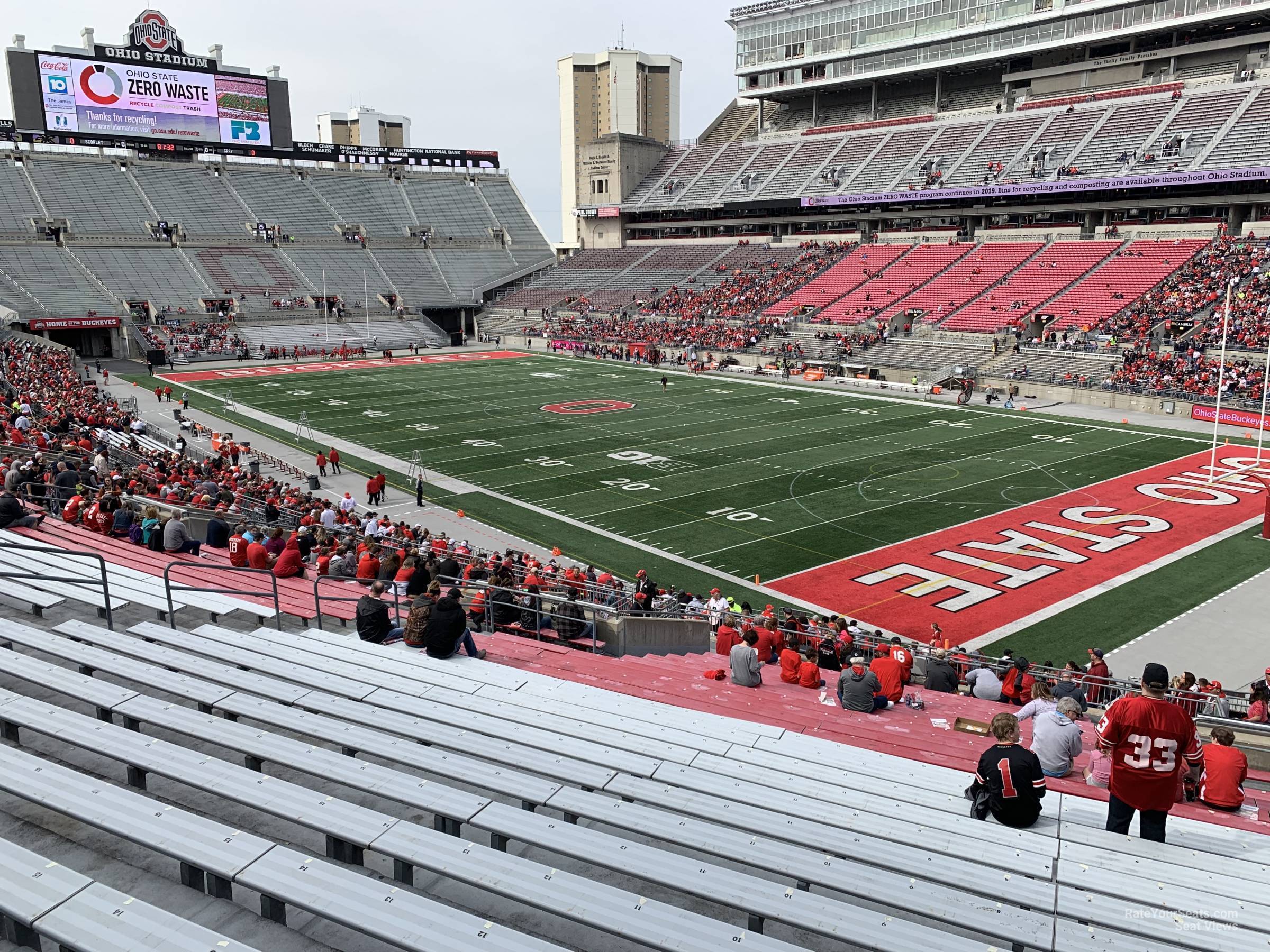 section 12a, row 25 seat view  - ohio stadium