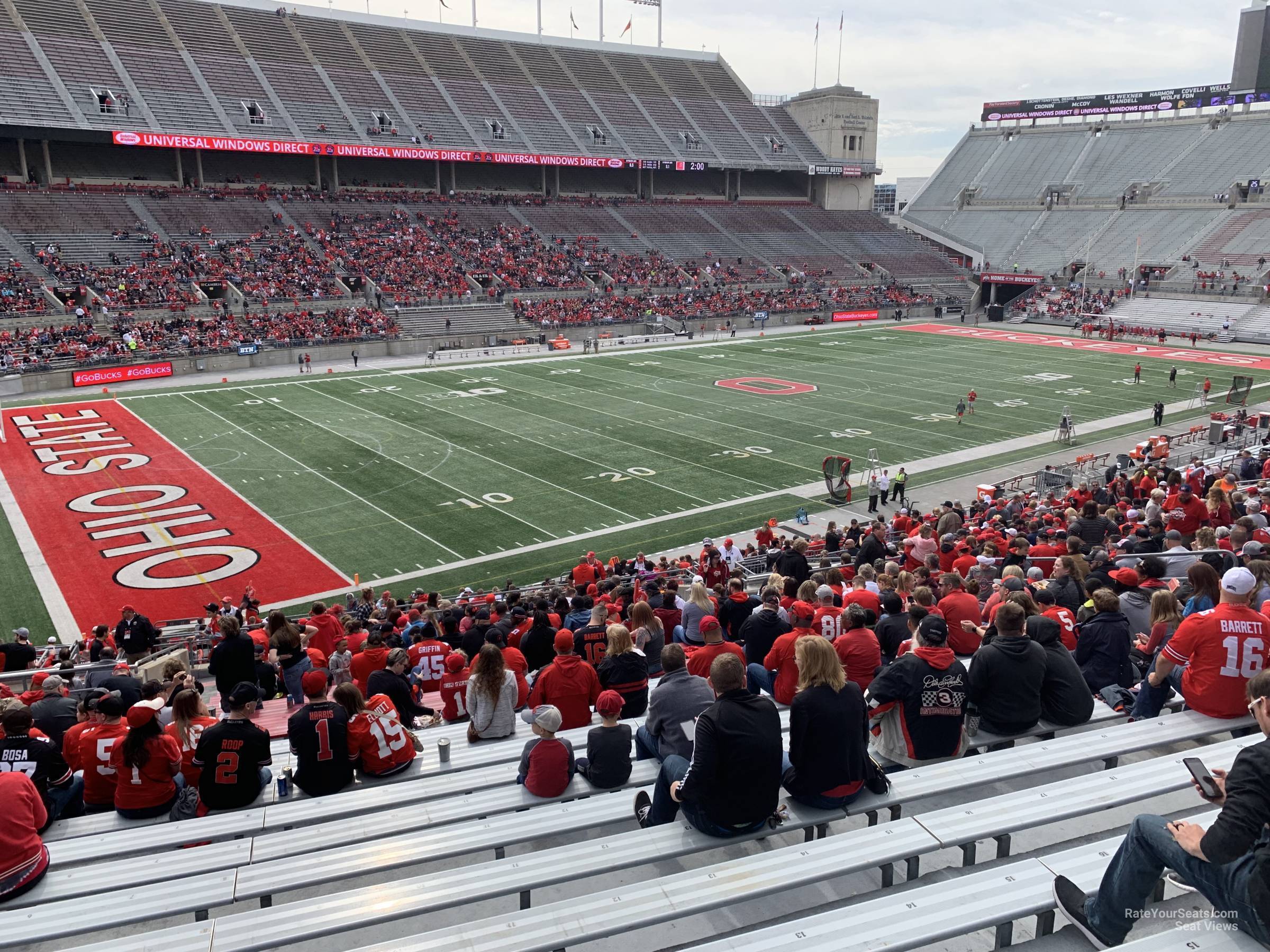 section 13a, row 25 seat view  - ohio stadium