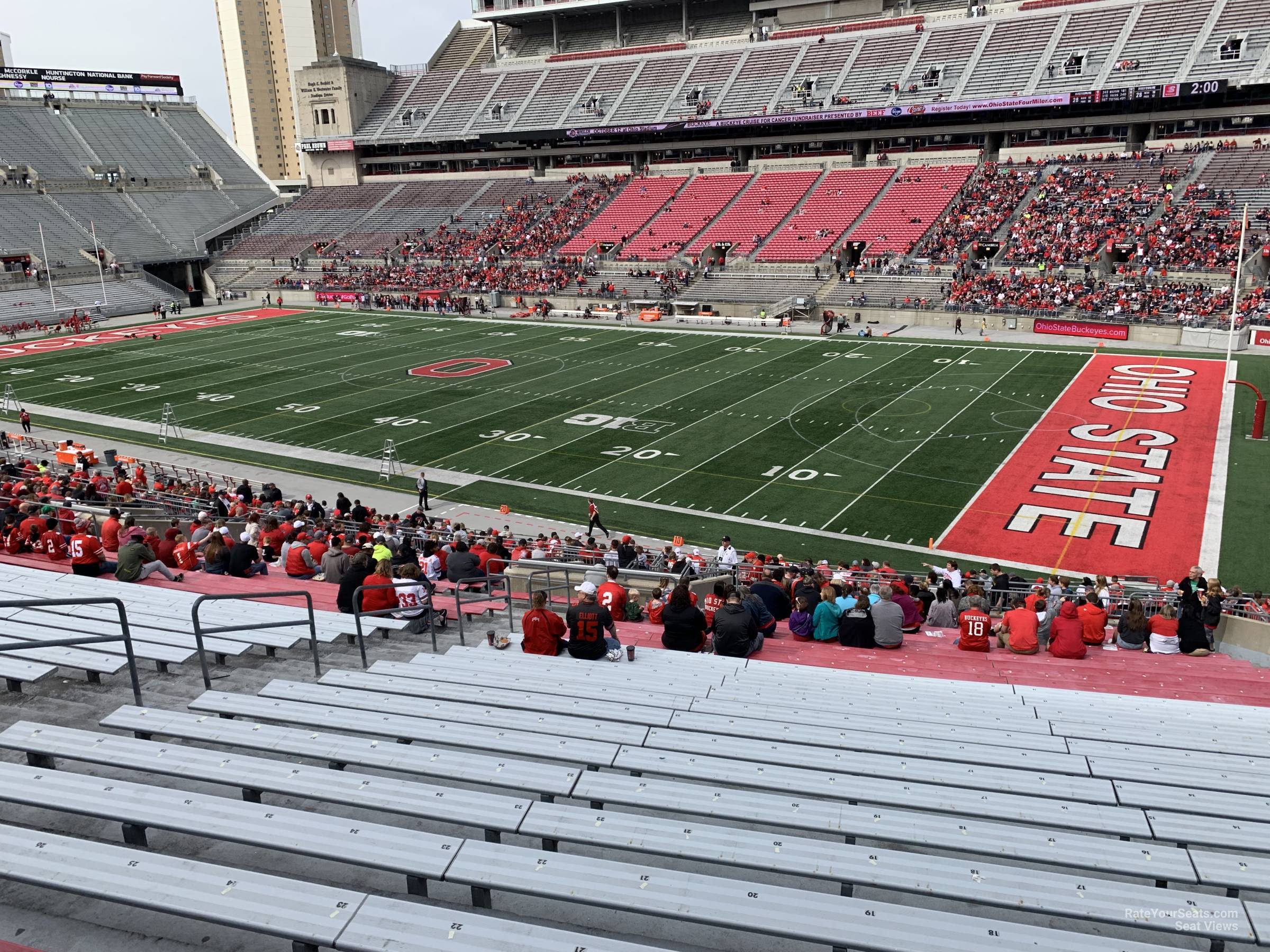 section 16a, row 25 seat view  - ohio stadium