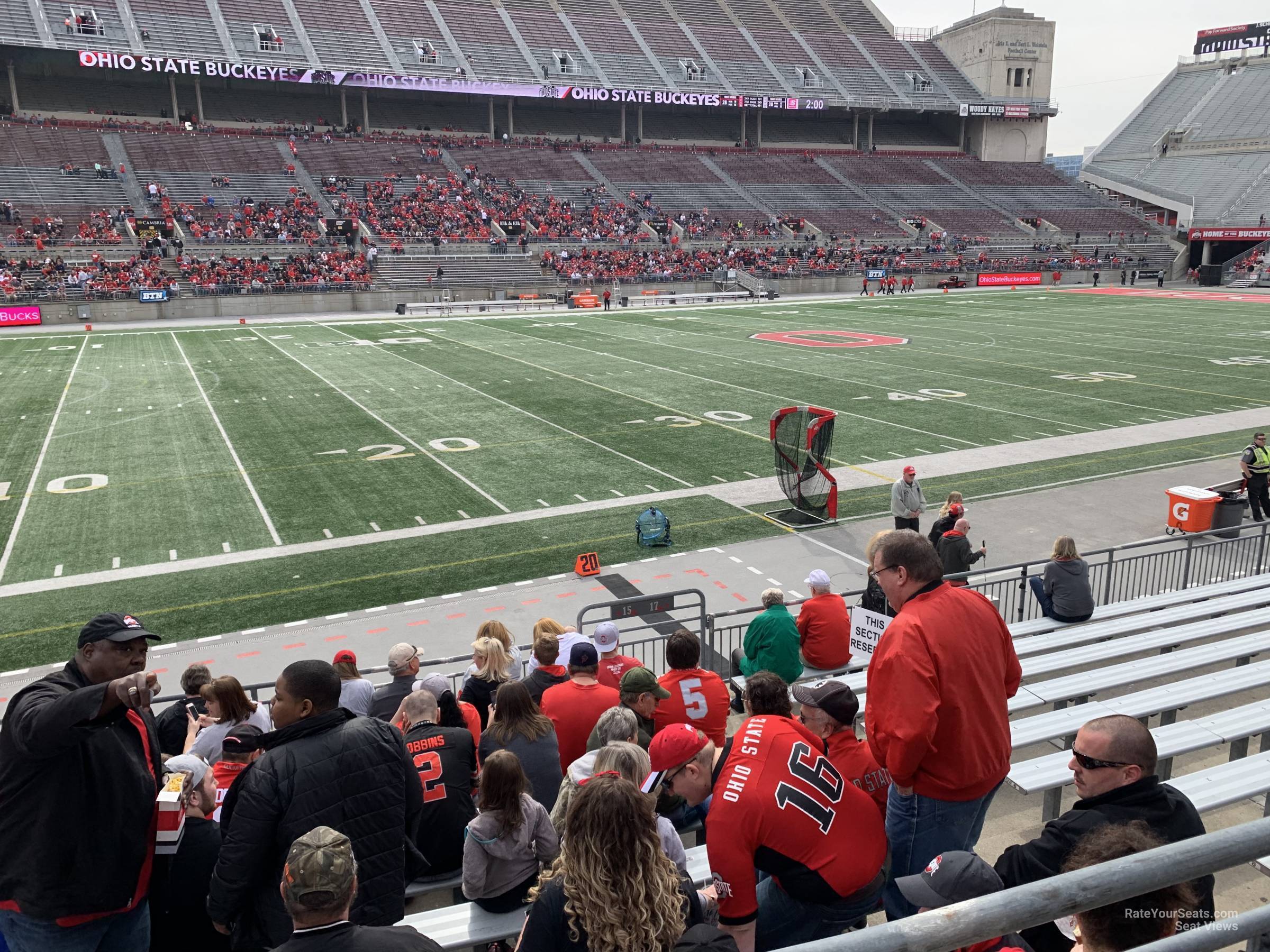 section 17aa, row 11 seat view  for football - ohio stadium