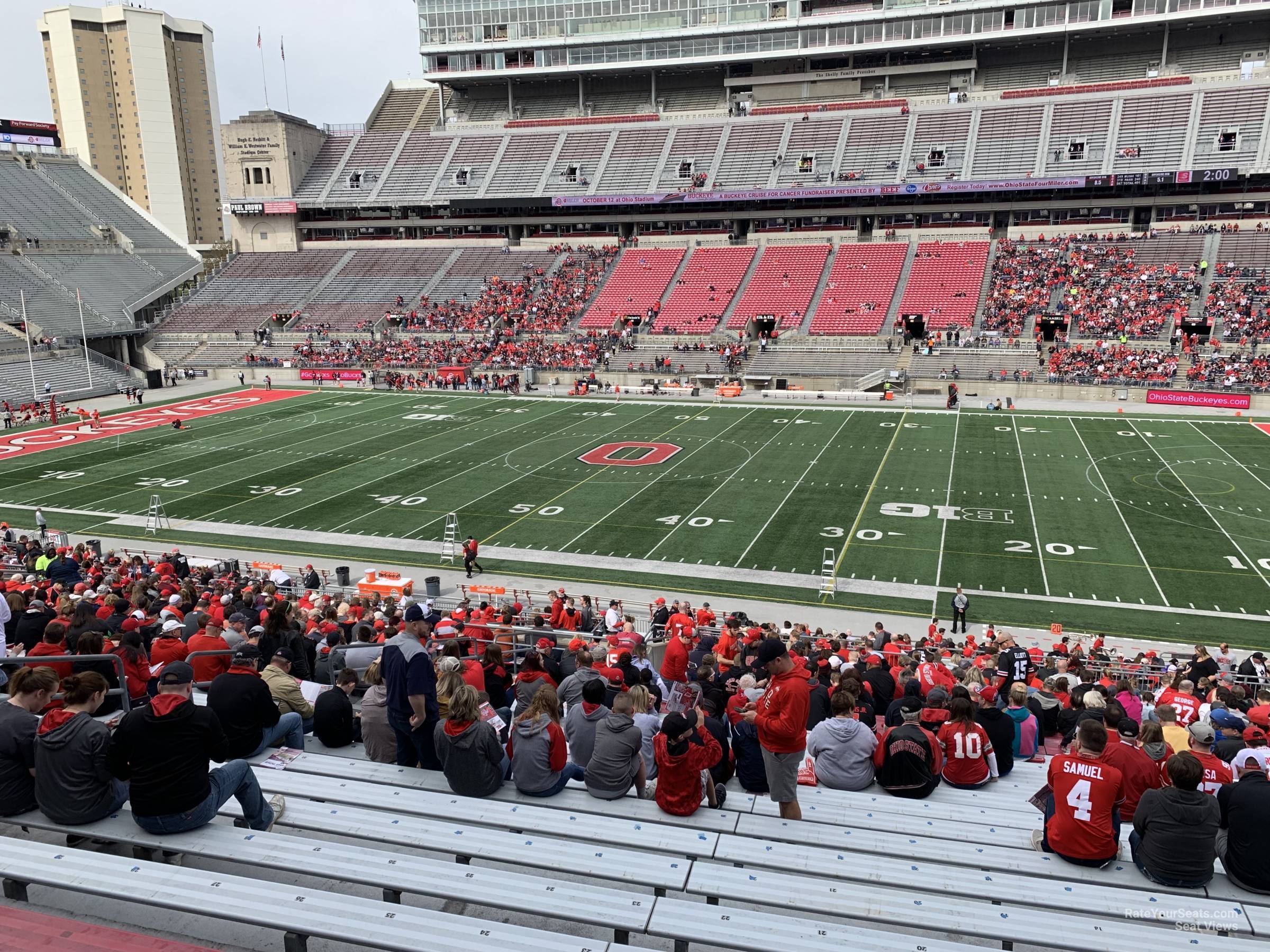 section 20a, row 25 seat view  for football - ohio stadium