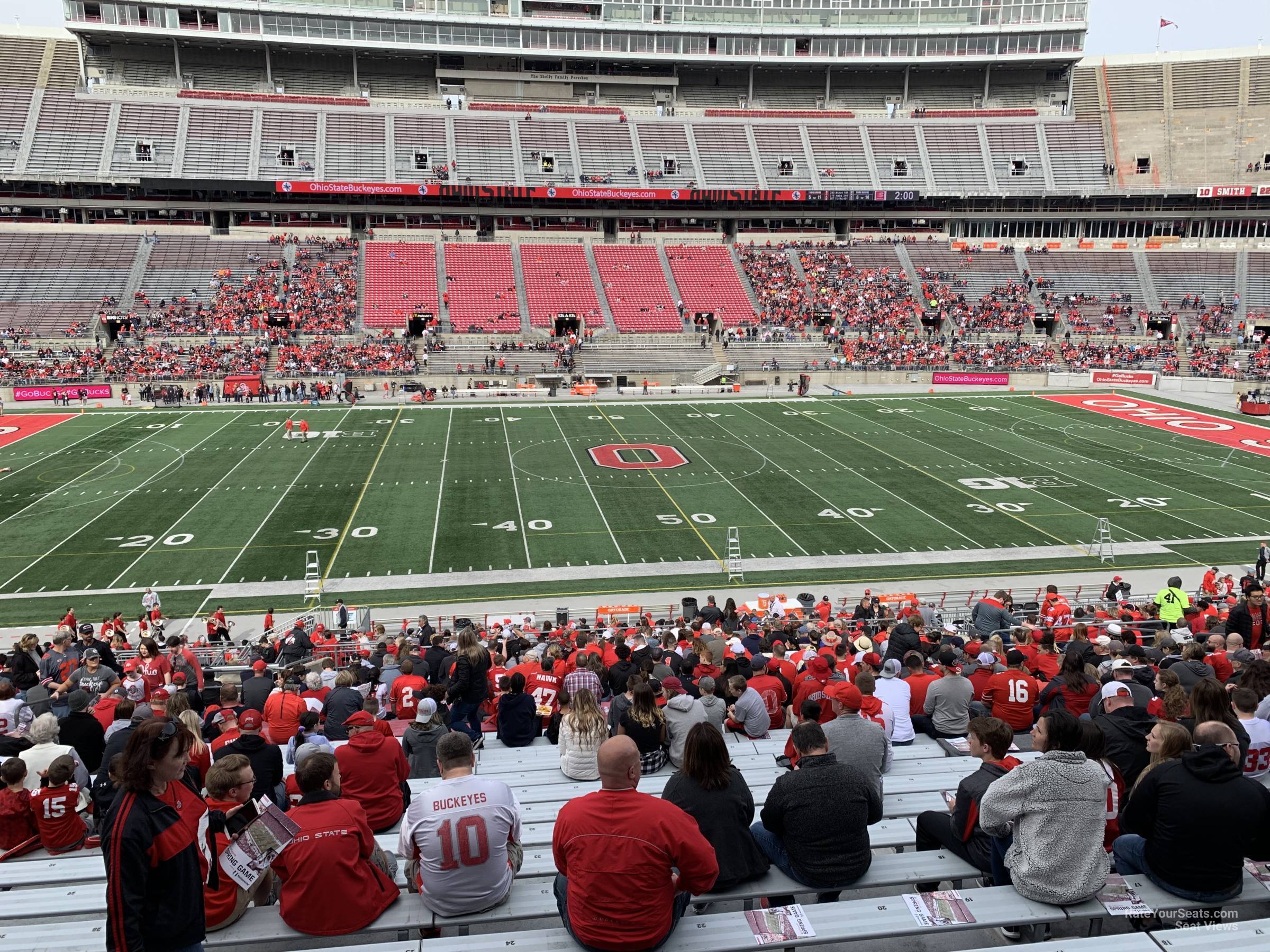 section 22a, row 25 seat view  for football - ohio stadium