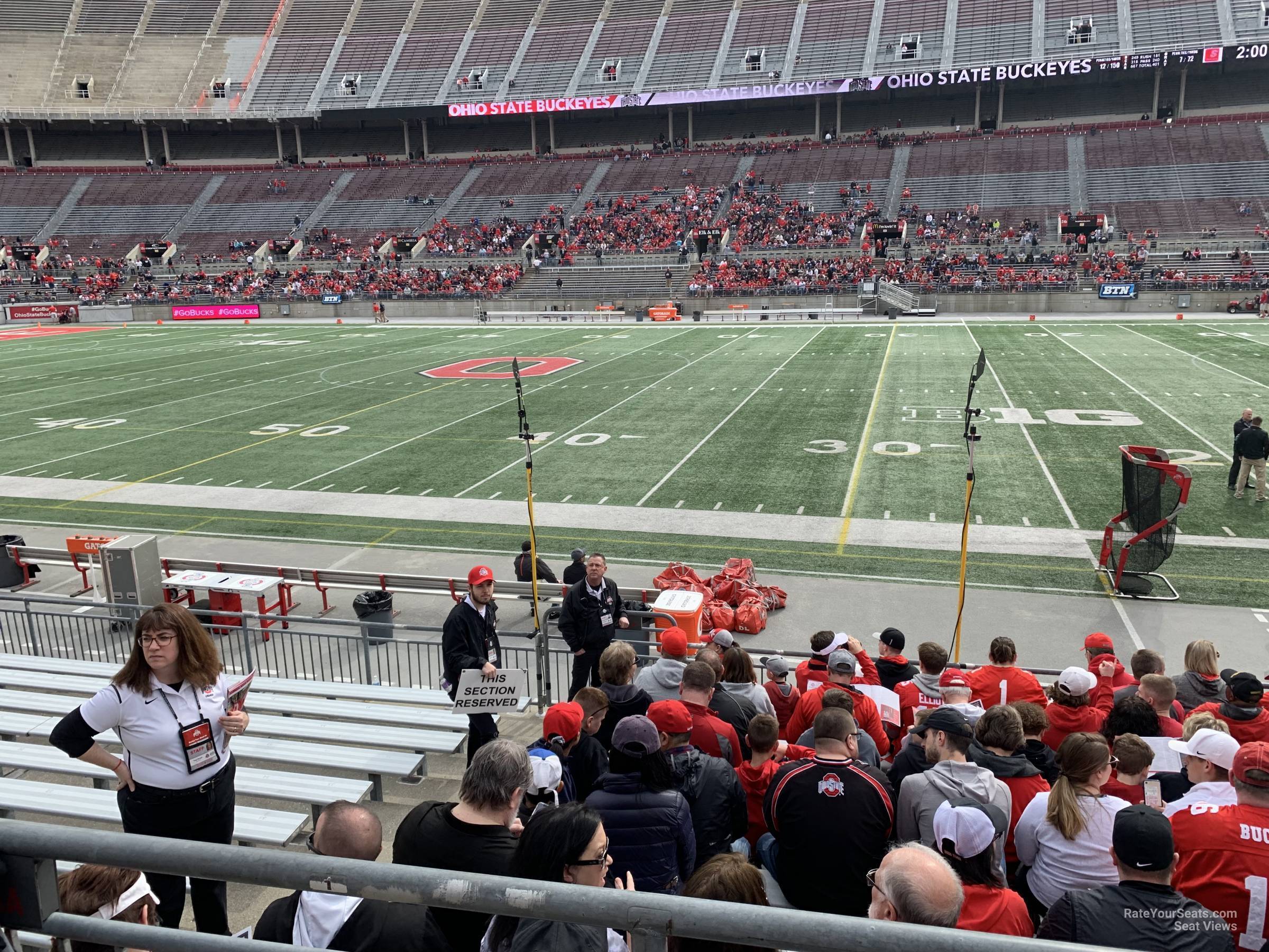 section 23aa, row 11 seat view  - ohio stadium