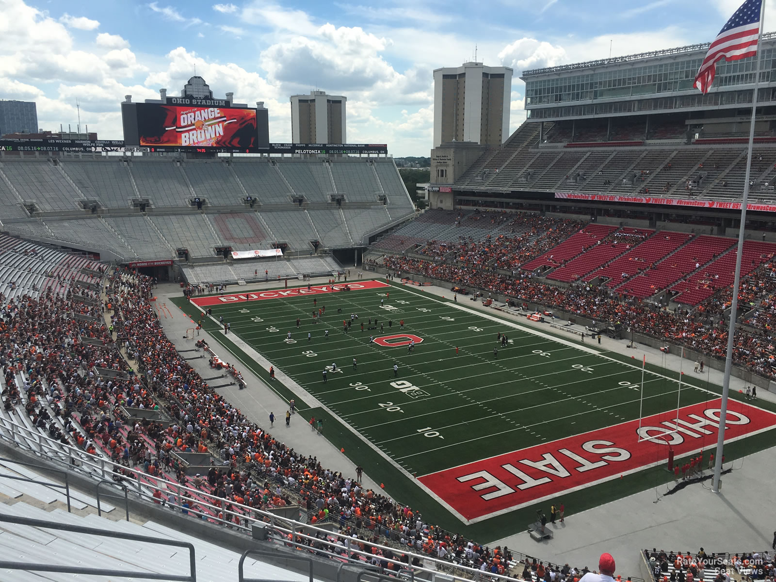 section 10c, row 16 seat view  for football - ohio stadium
