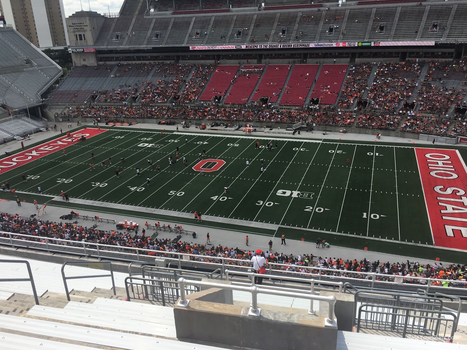 section 18c, row 16 seat view  for football - ohio stadium