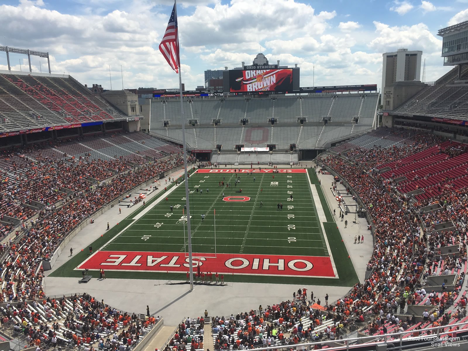 section 1c, row 16 seat view  for football - ohio stadium