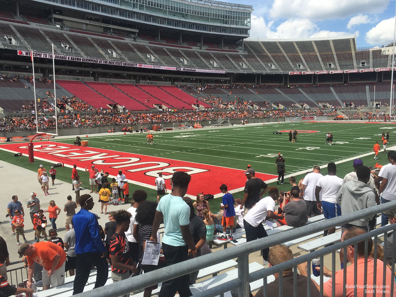 section 28aa, row 10 seat view  for football - ohio stadium