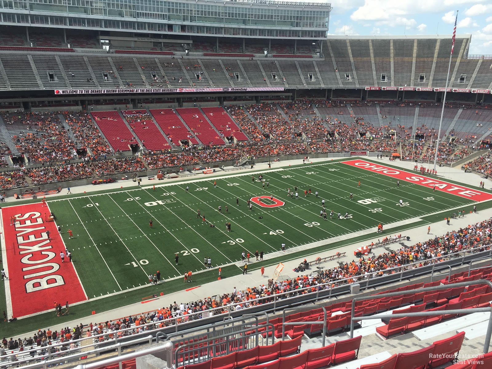 section 28c, row 16 seat view  for football - ohio stadium