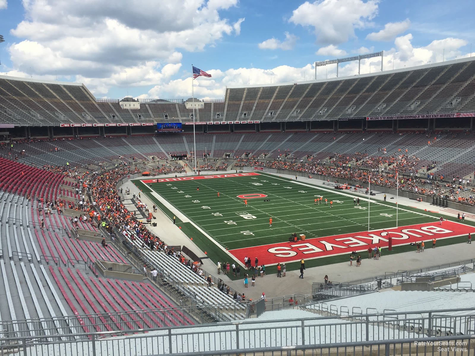 section 33b, row 5 seat view  for football - ohio stadium