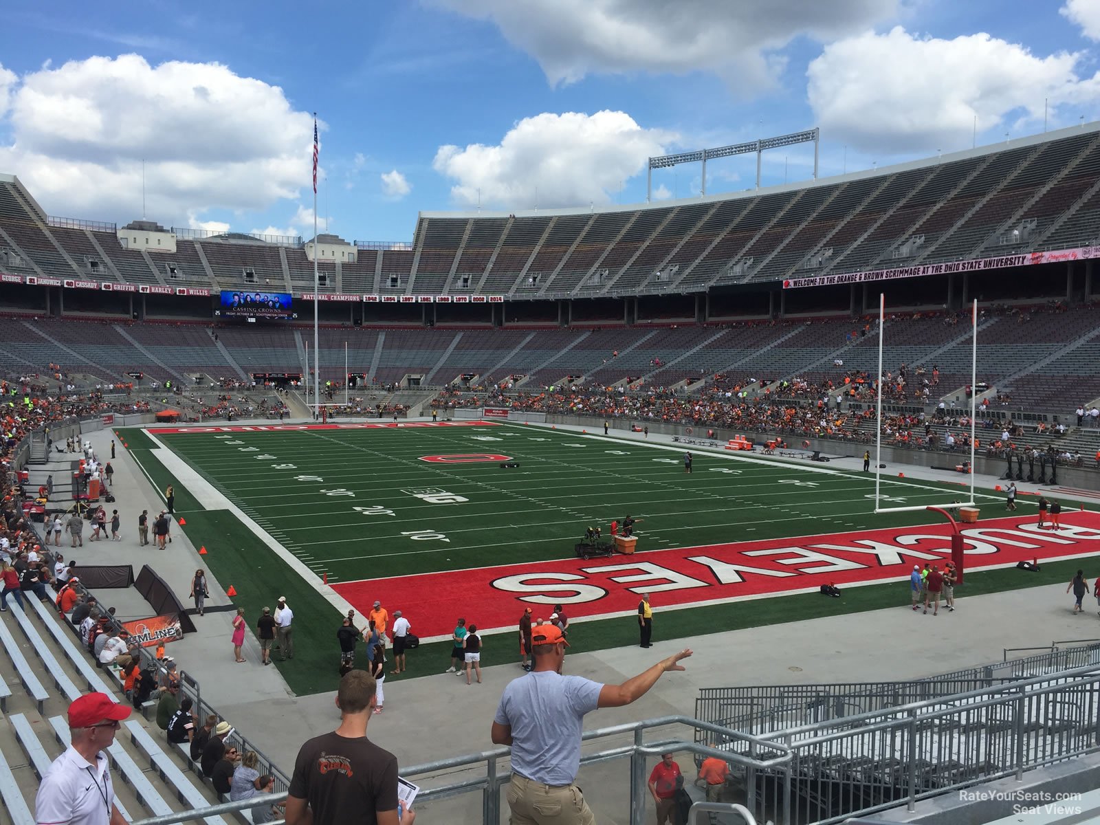 section 35a, row 5 seat view  for football - ohio stadium