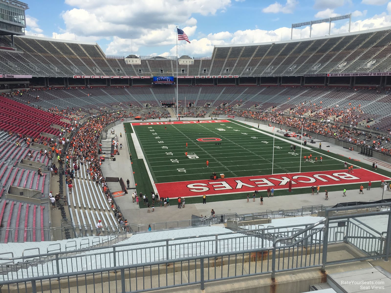 section 35b, row 5 seat view  for football - ohio stadium
