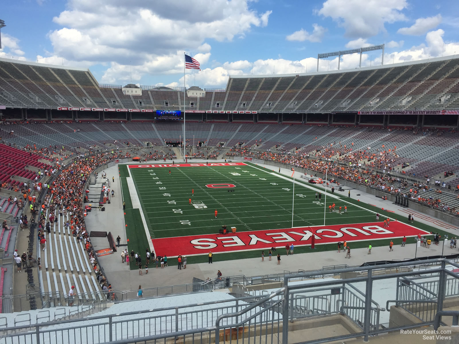 section 35b, row 6 seat view  for football - ohio stadium