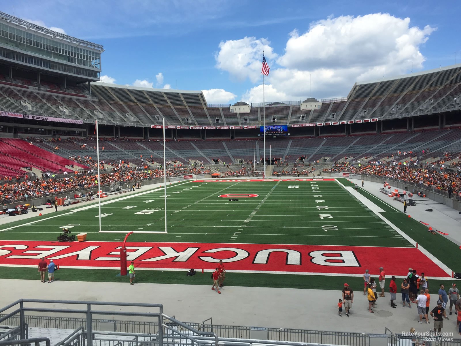 section 38a, row 5 seat view  for football - ohio stadium
