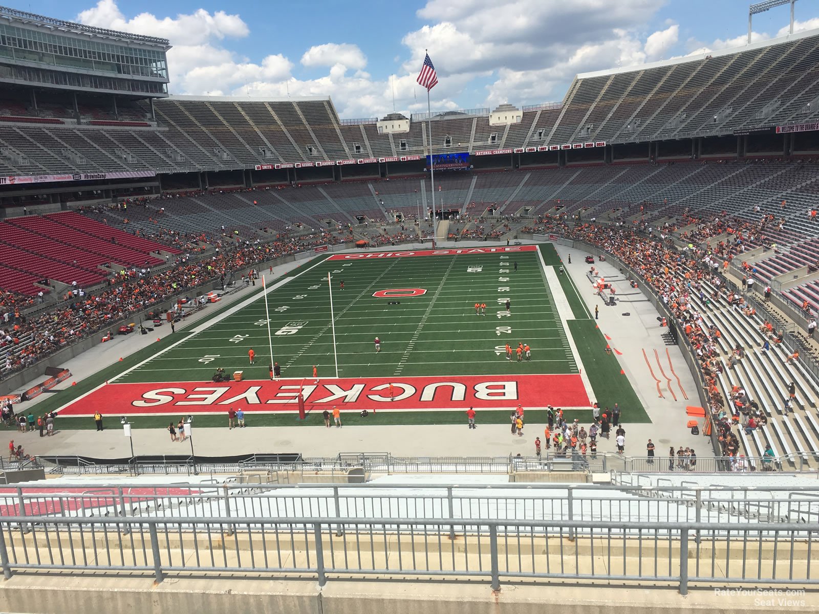 section 38b, row 5 seat view  for football - ohio stadium