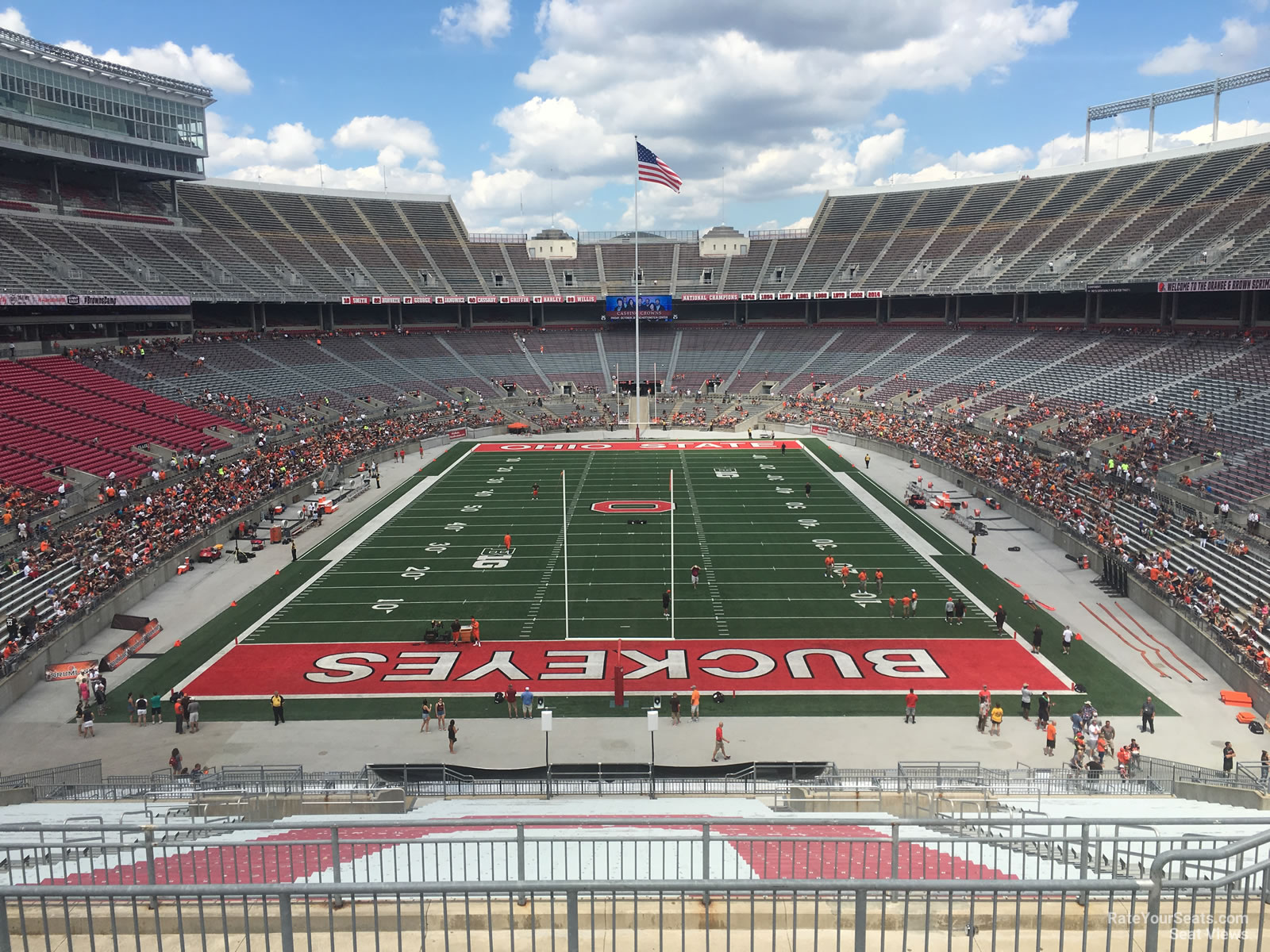 section 39b, row 5 seat view  for football - ohio stadium