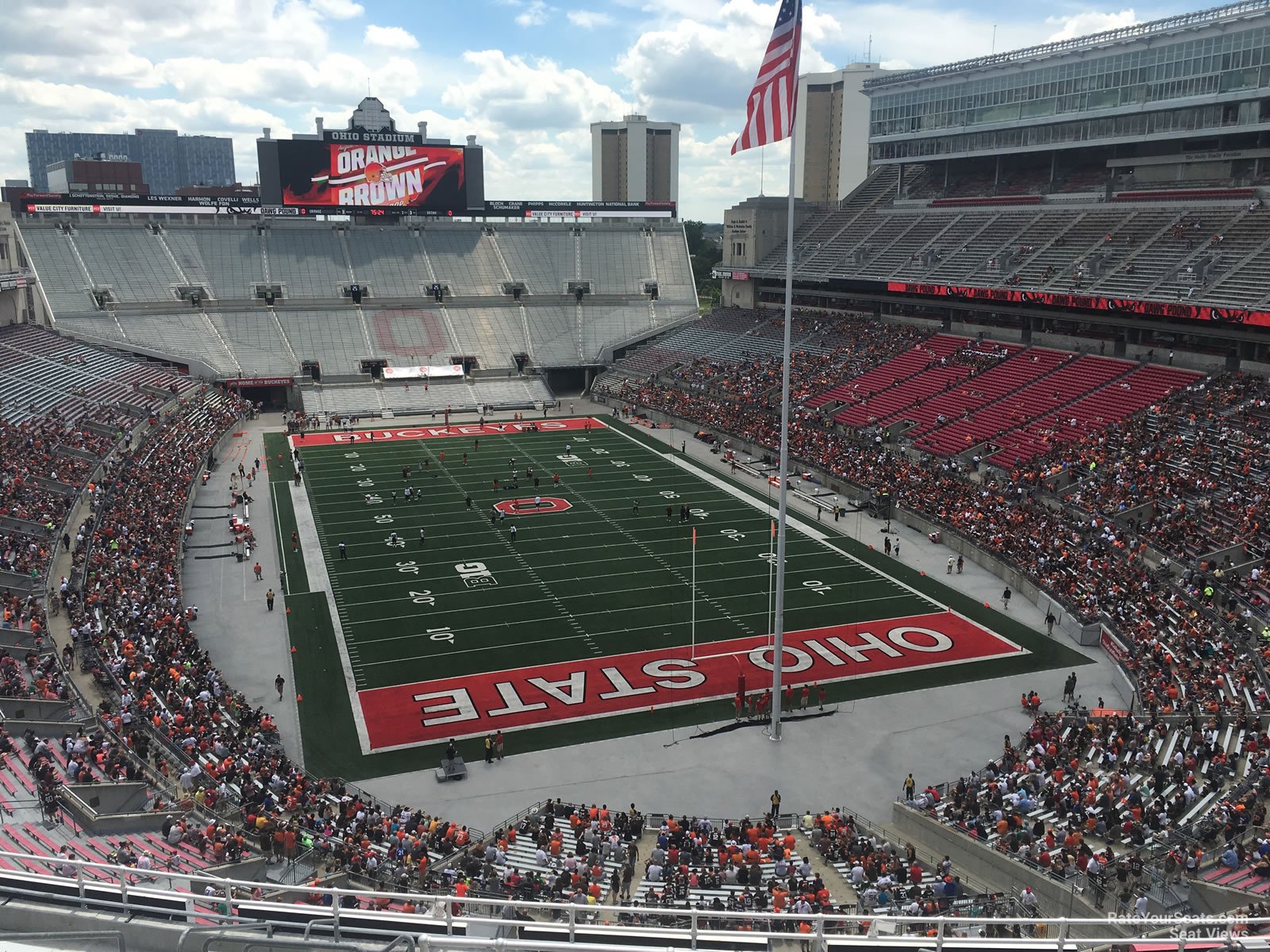 section 6c, row 16 seat view  for football - ohio stadium