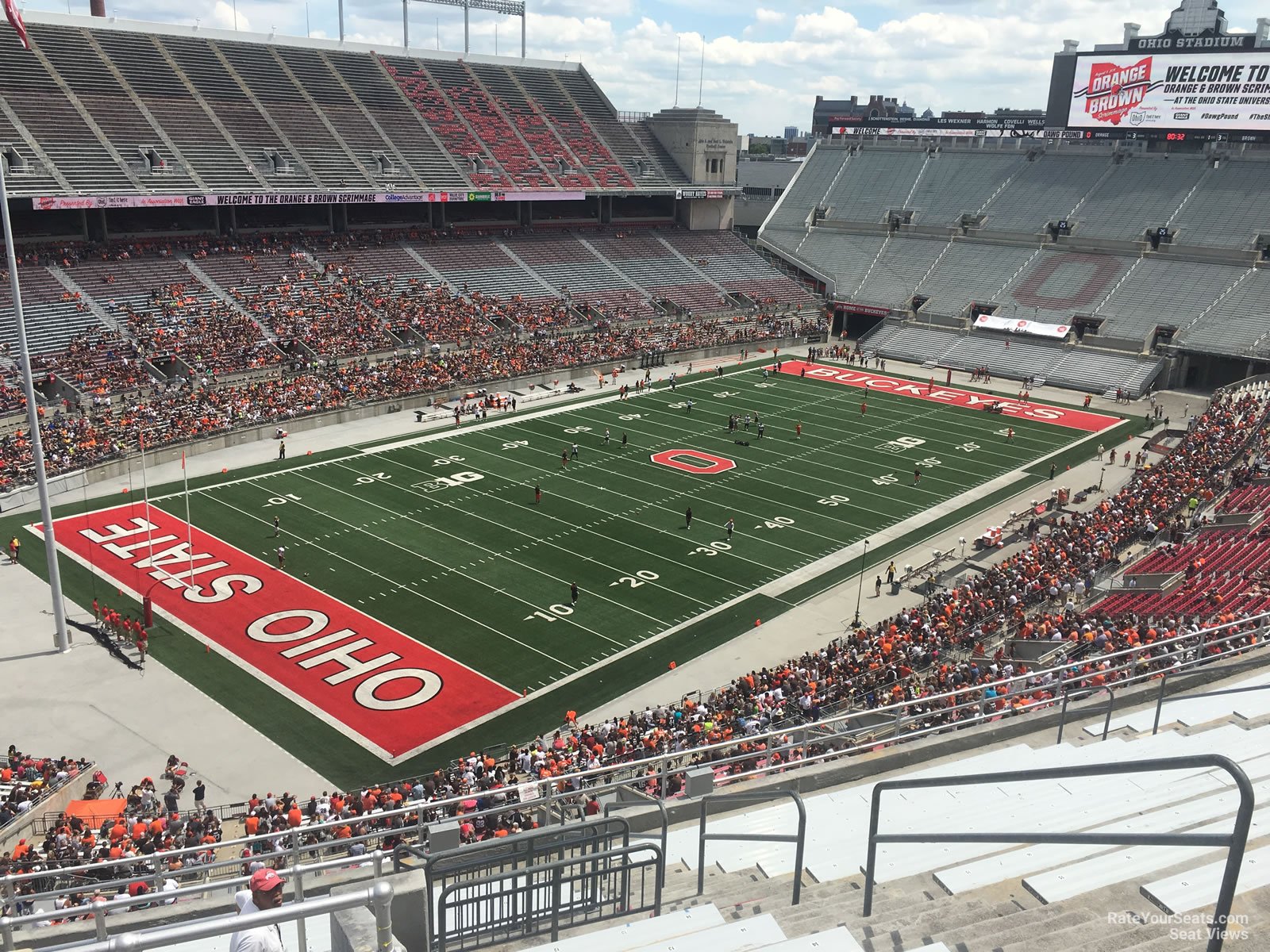 section 9c, row 16 seat view  for football - ohio stadium