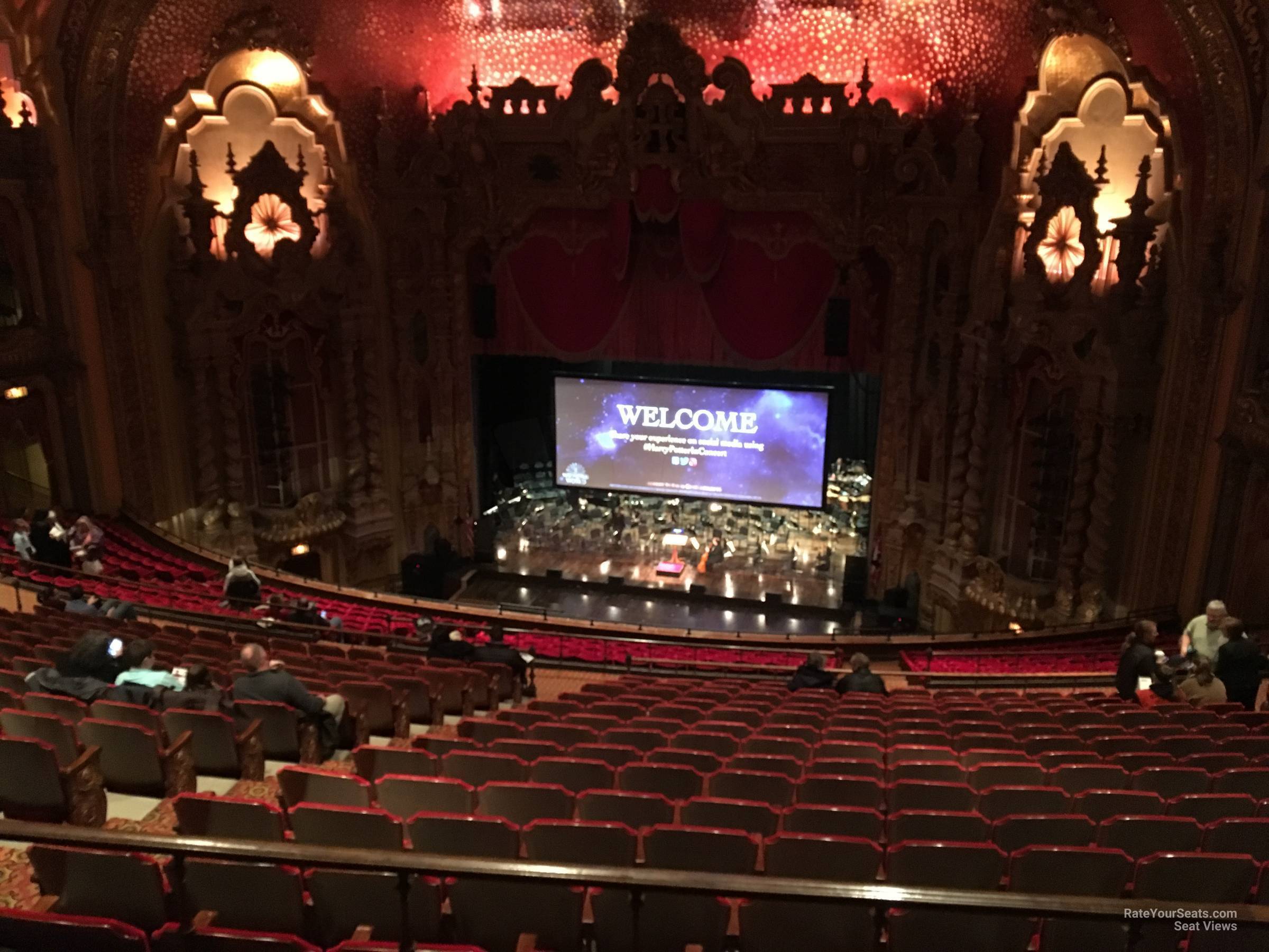 balcony b, row p seat view  - ohio theatre