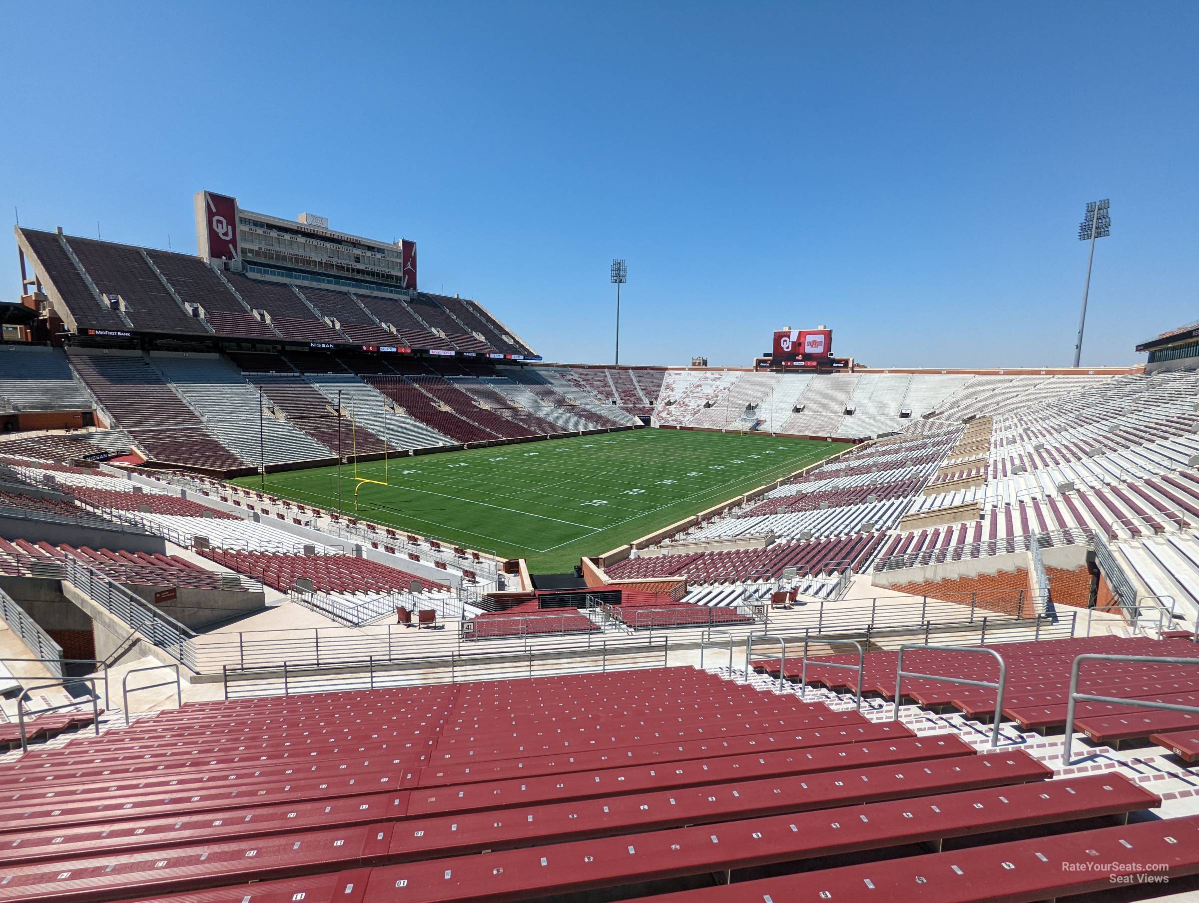 section 39, row 60 seat view  - oklahoma memorial stadium