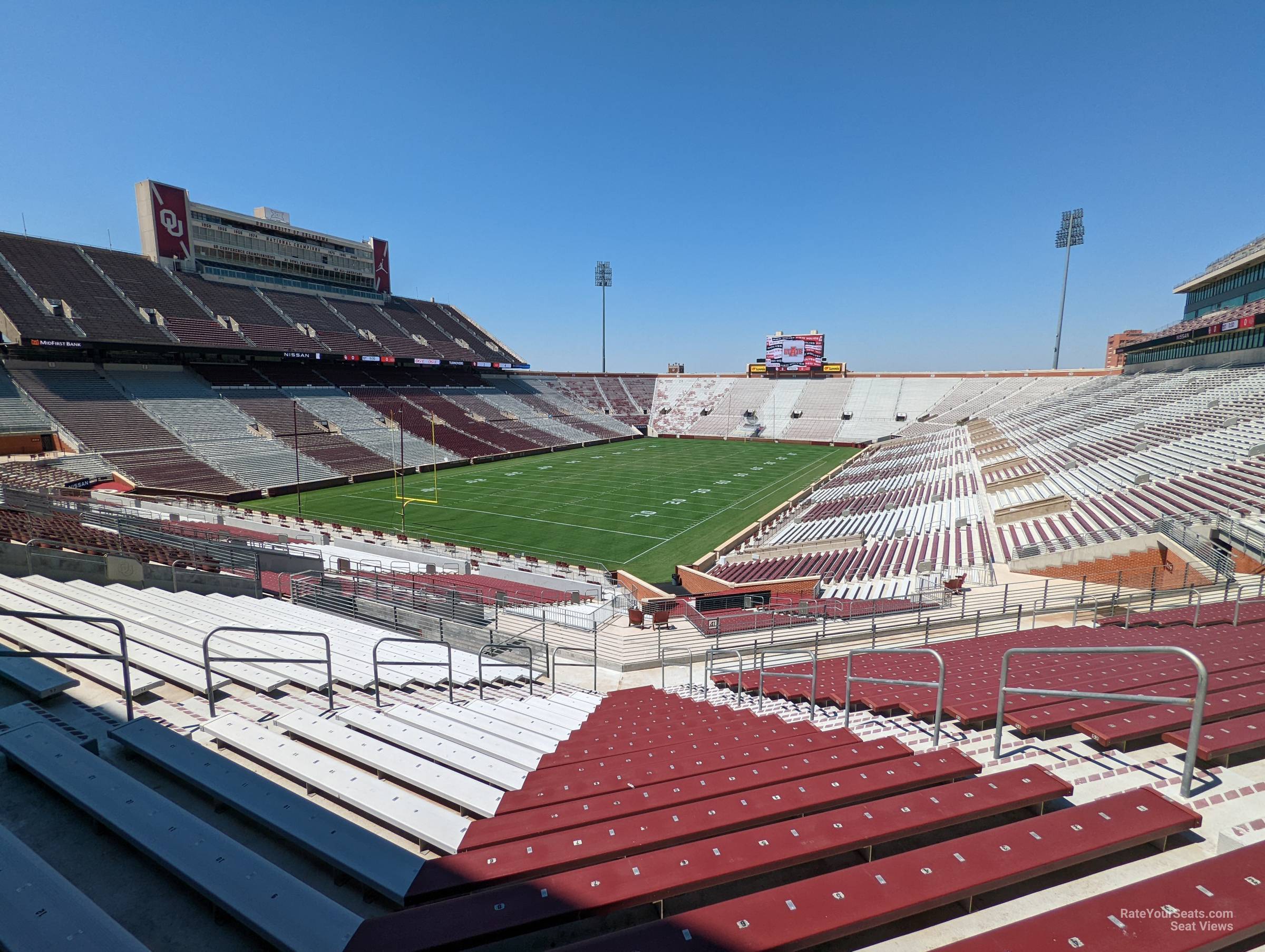 section 40, row 60 seat view  - oklahoma memorial stadium