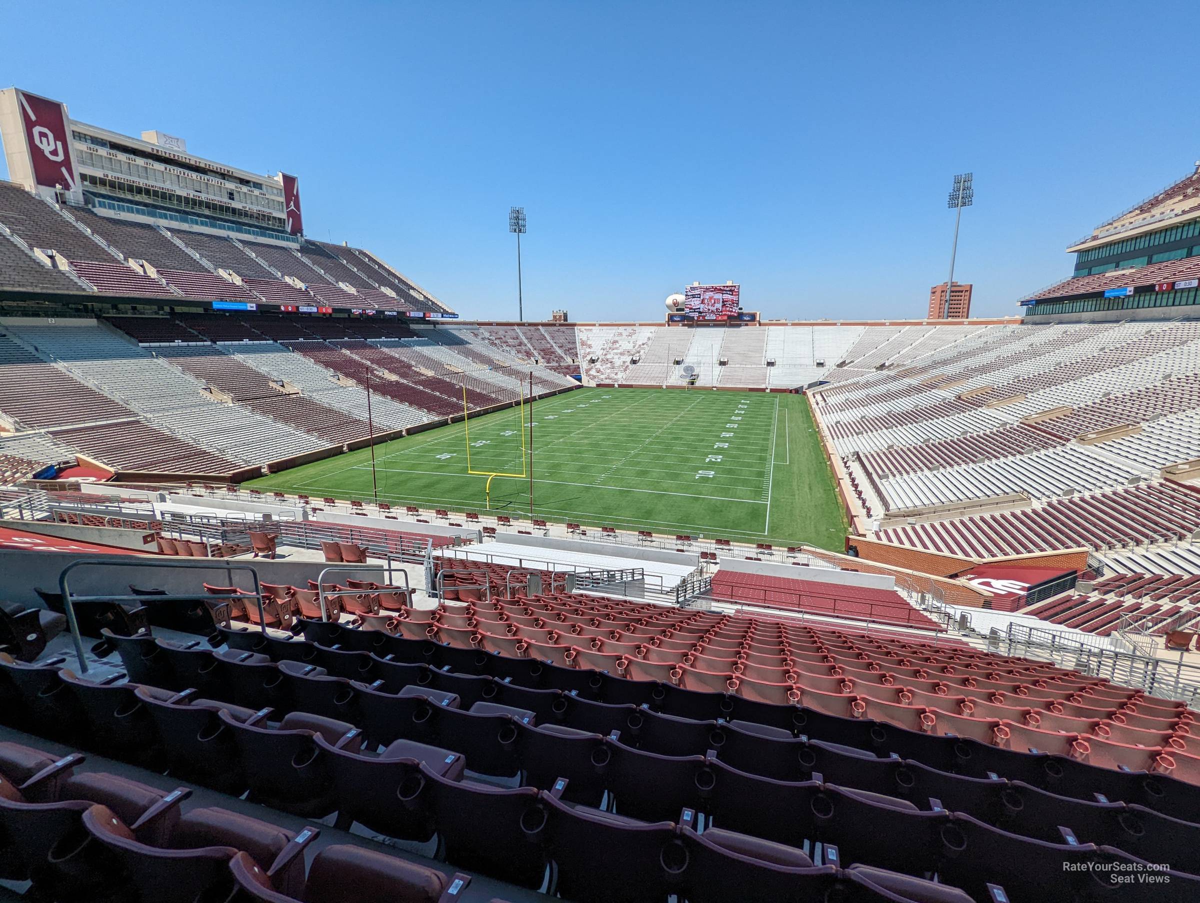 section 42, row y seat view  - oklahoma memorial stadium