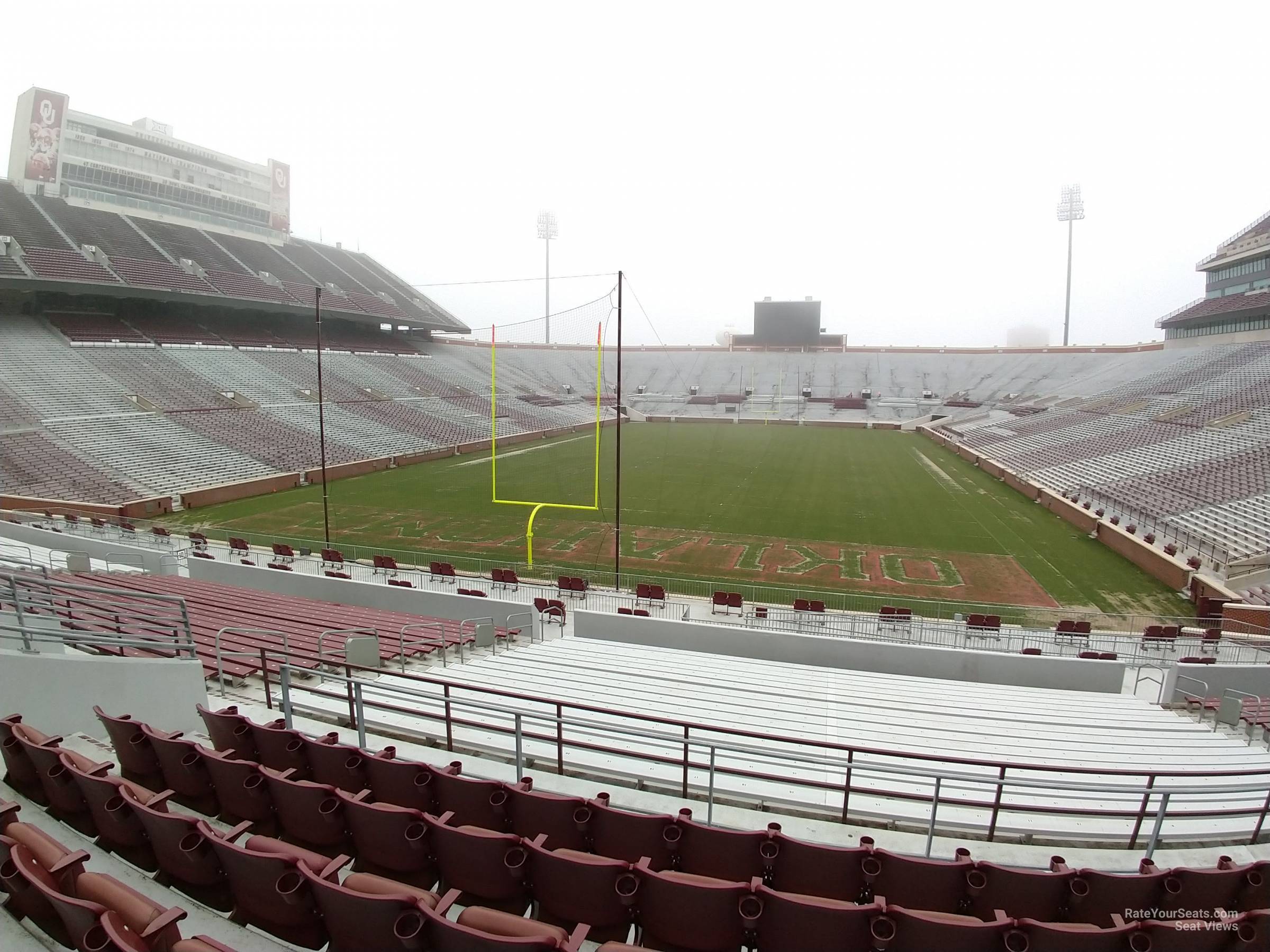 oklahoma memorial stadium section 43 rateyourseats com memorial stadium ou seating chart