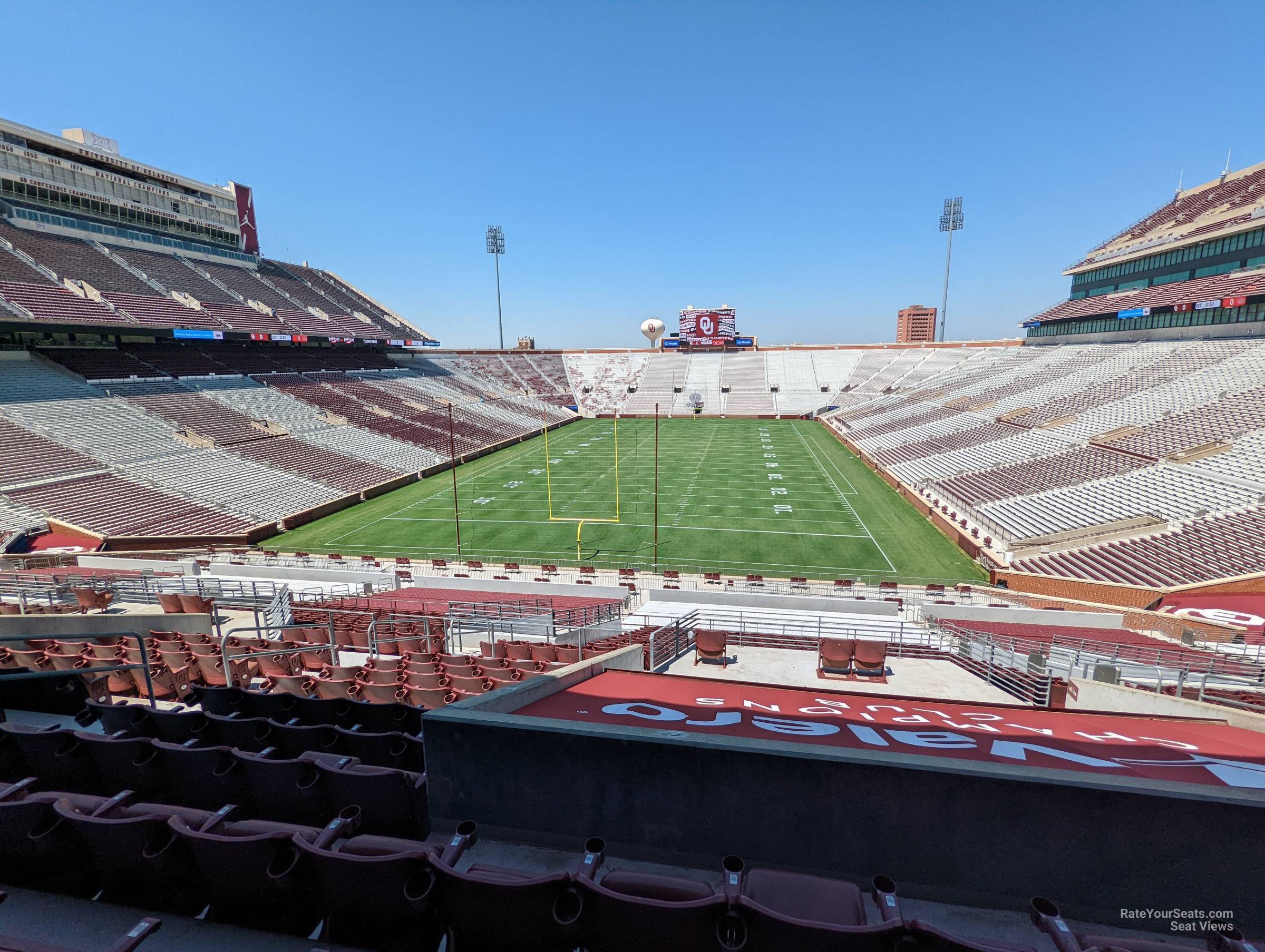 section 43, row y seat view  - oklahoma memorial stadium