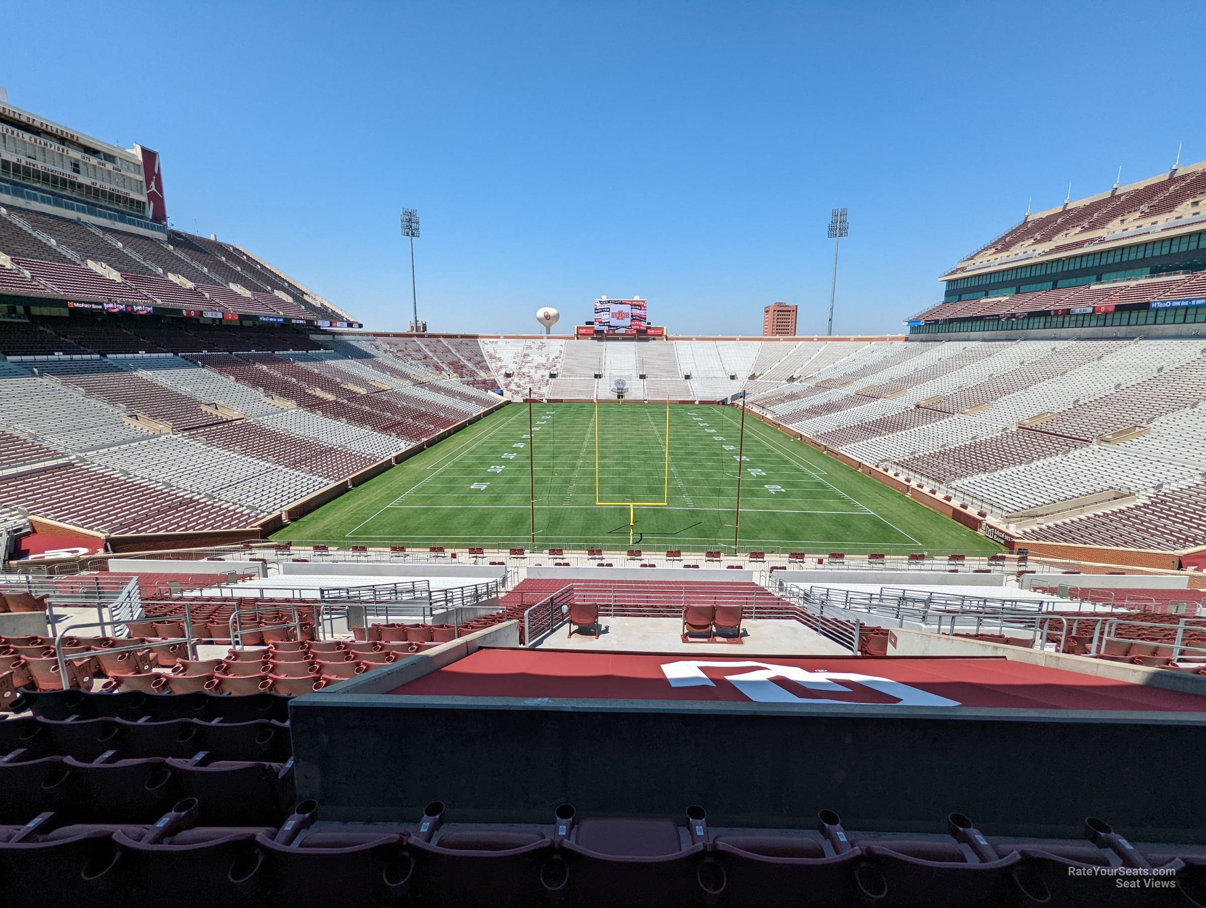 section 44, row y seat view  - oklahoma memorial stadium