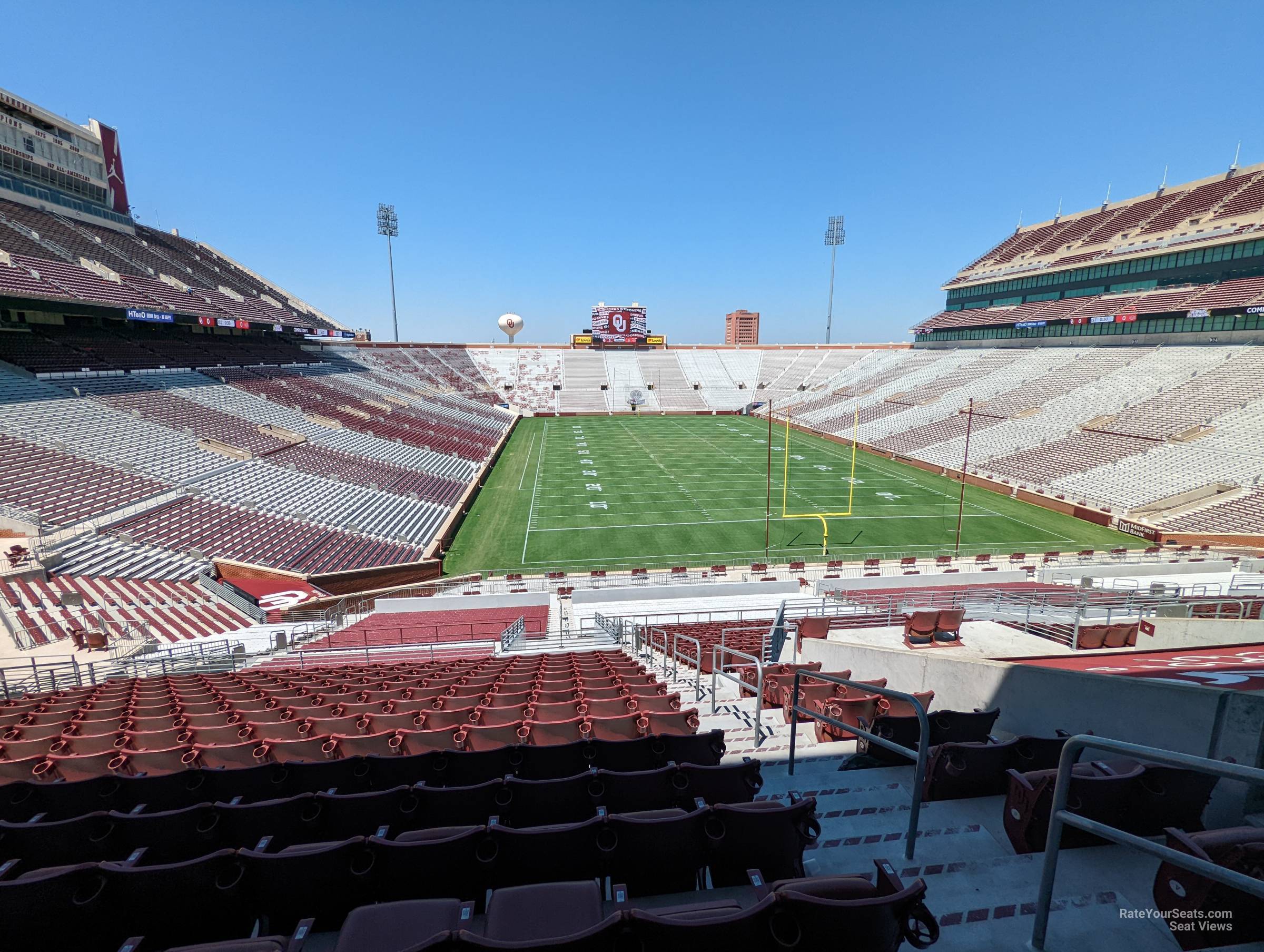 section 46, row y seat view  - oklahoma memorial stadium