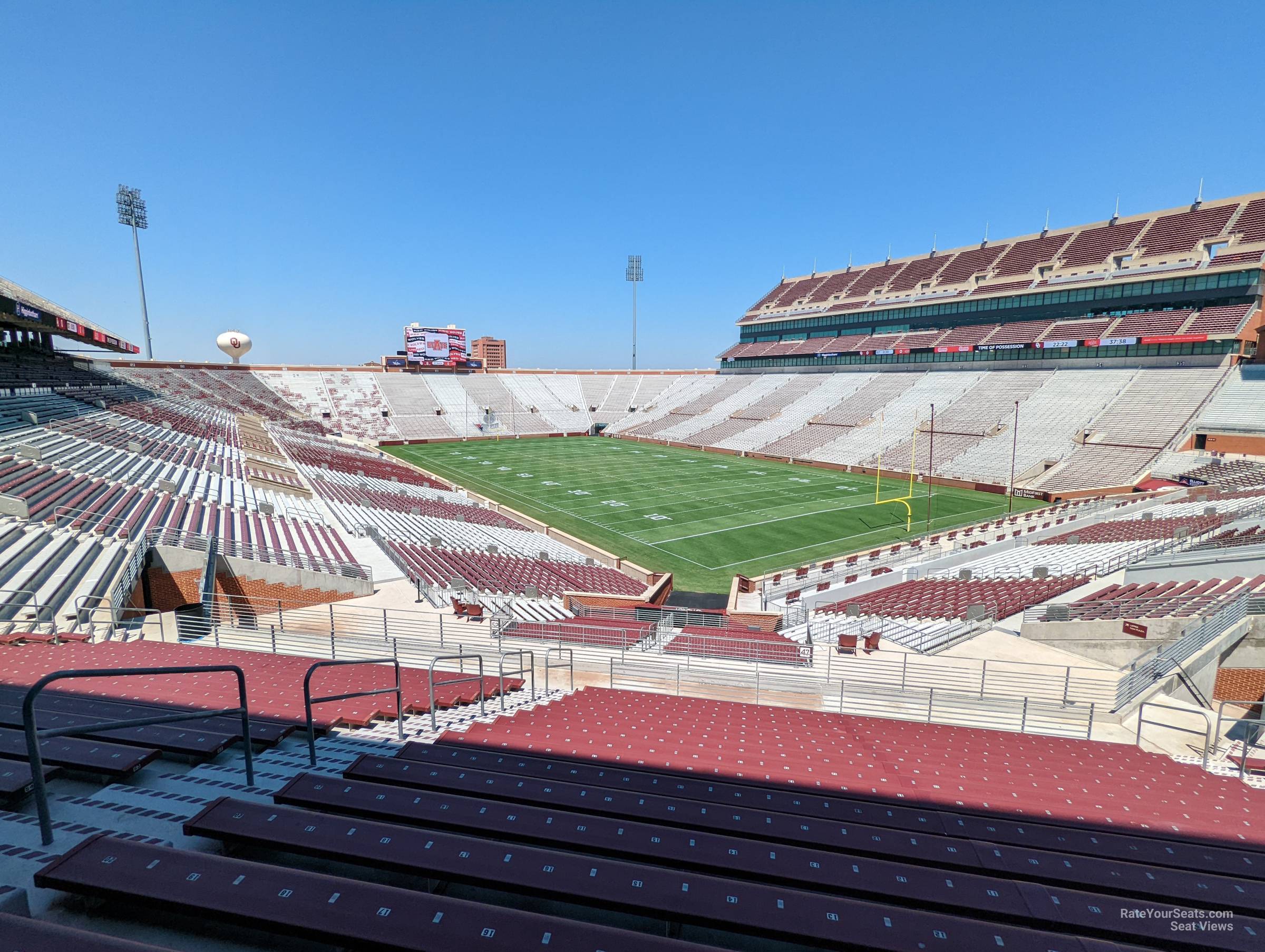 section 49, row 60 seat view  - oklahoma memorial stadium