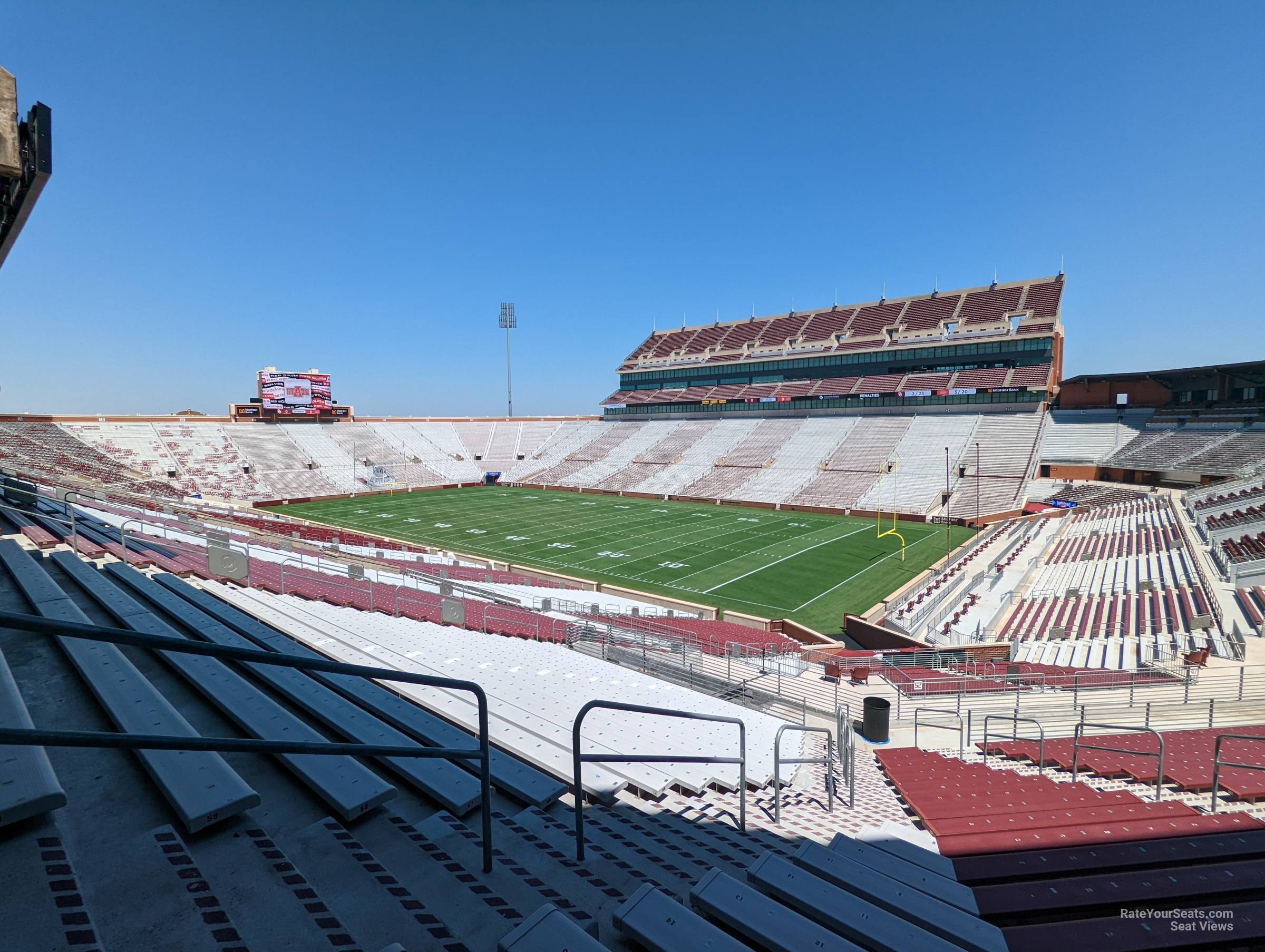 section 51, row 60 seat view  - oklahoma memorial stadium