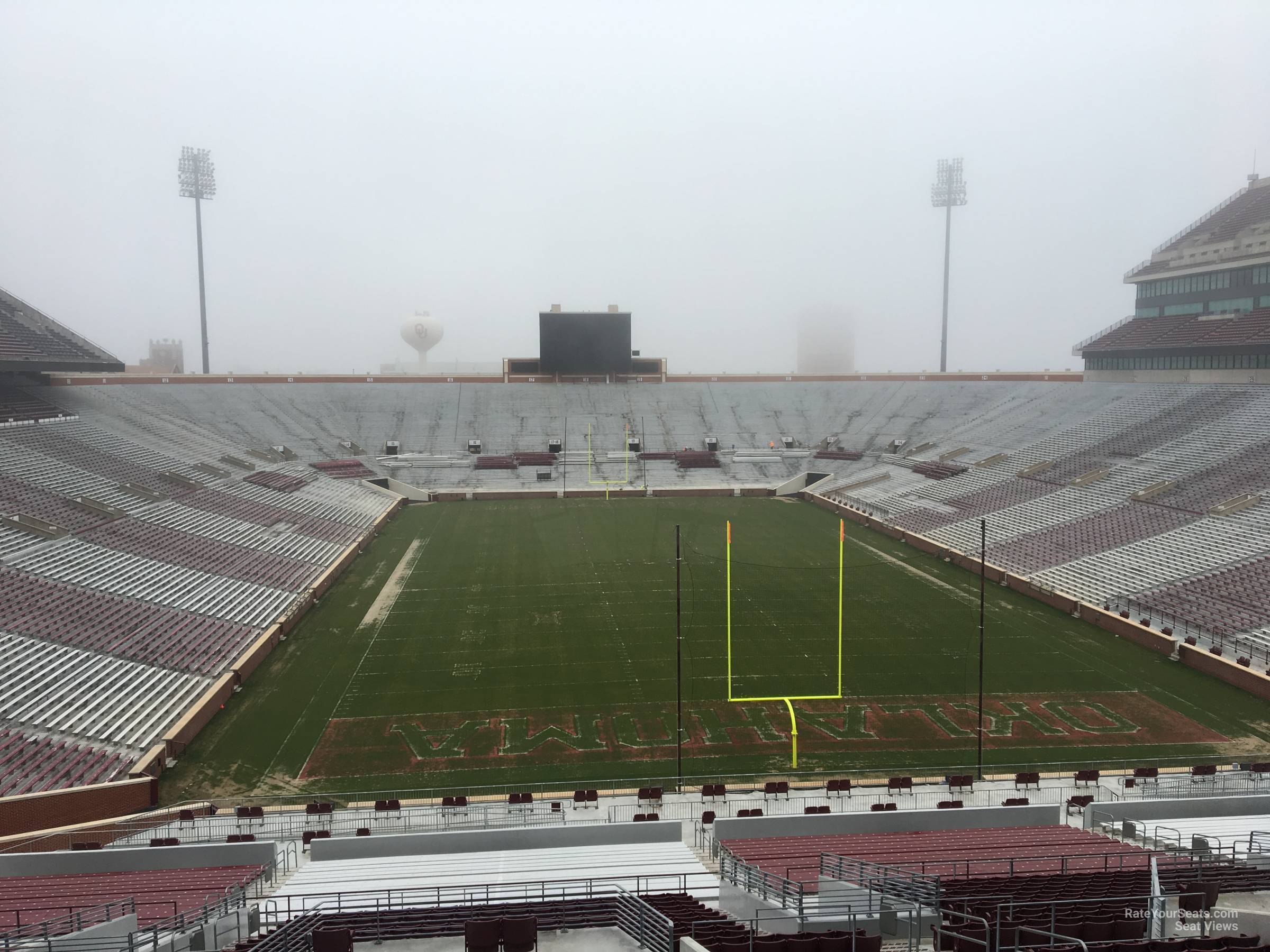 loge 45 seat view  - oklahoma memorial stadium