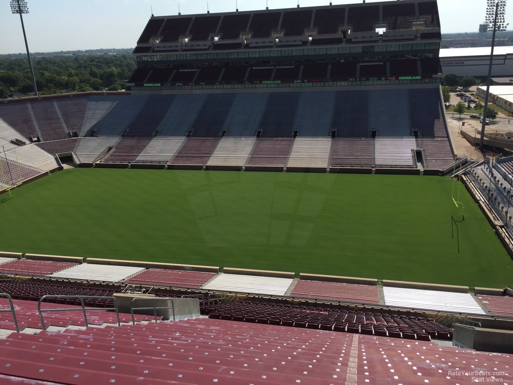 section 103, row 35 seat view  - oklahoma memorial stadium