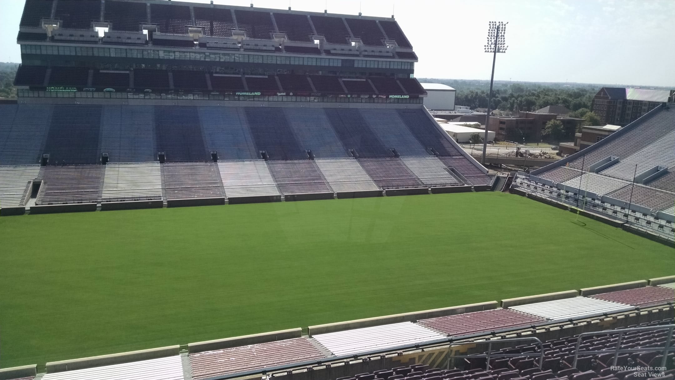 section 107, row 15 seat view  for football - oklahoma memorial stadium