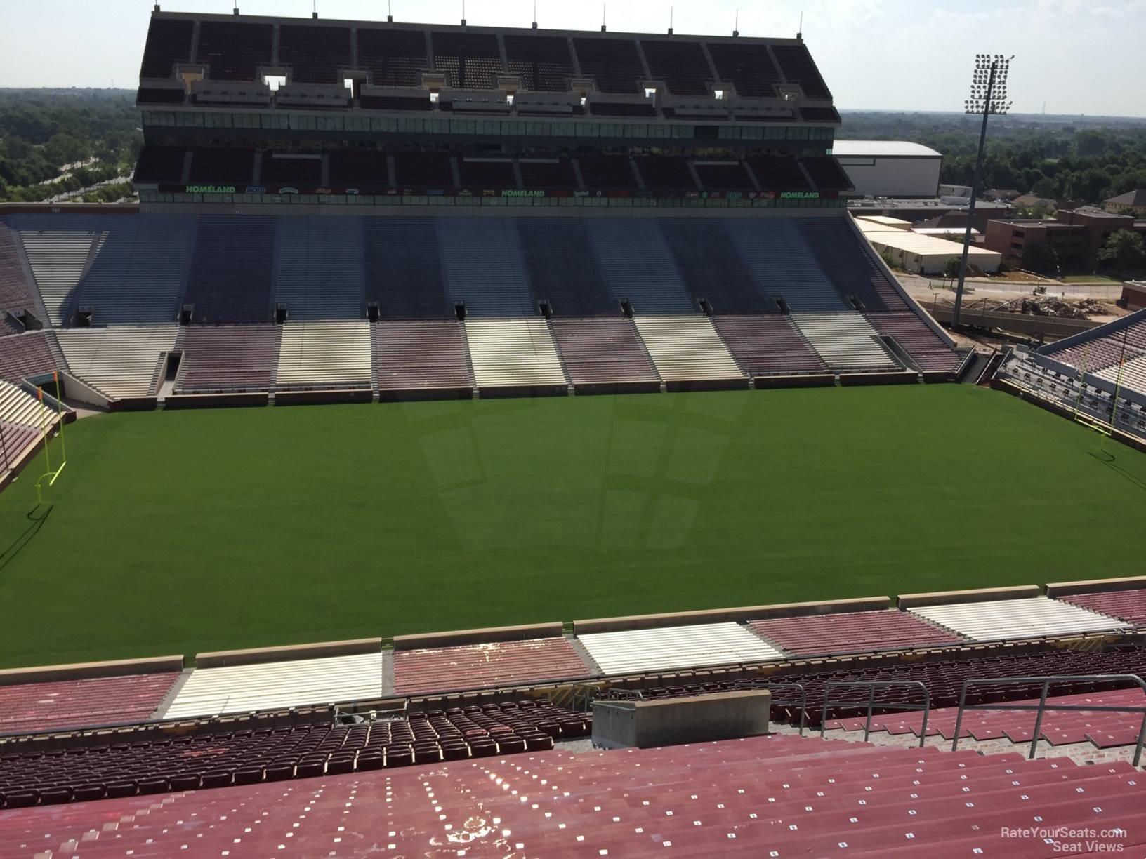 section 107, row 35 seat view  - oklahoma memorial stadium