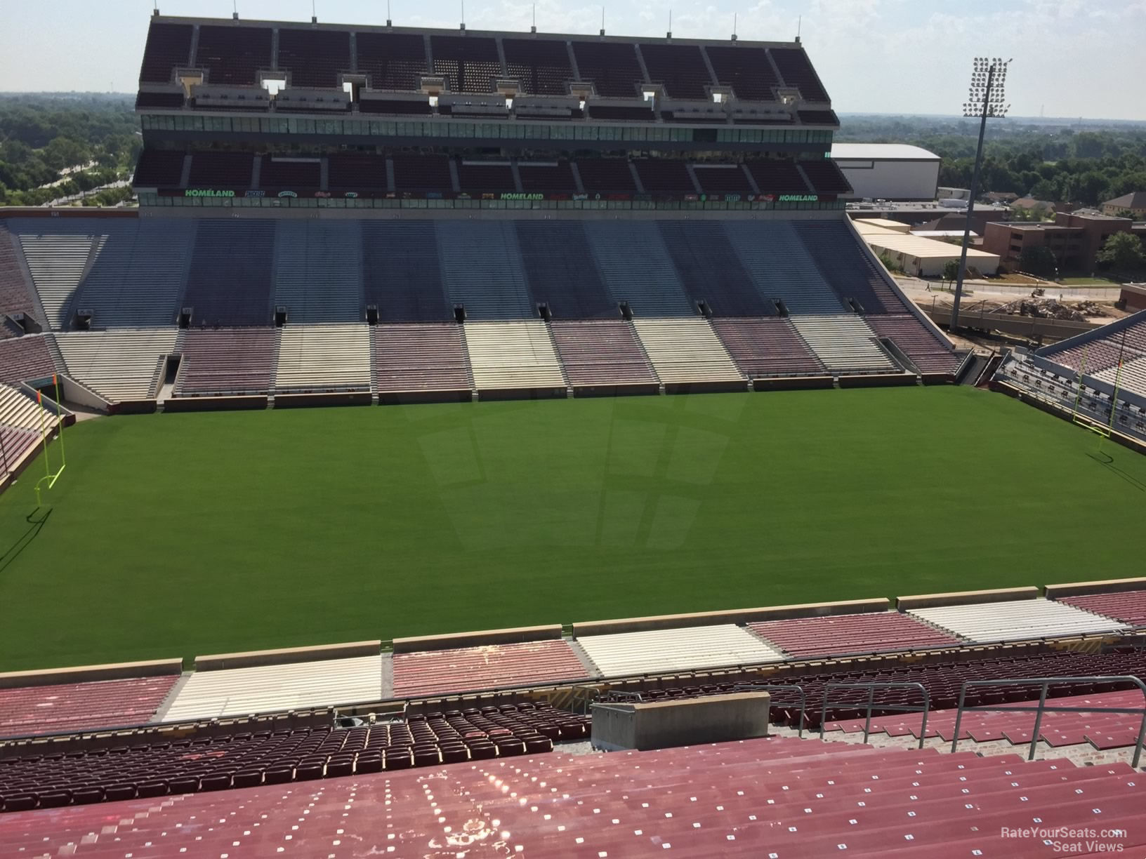 section 108, row 35 seat view  - oklahoma memorial stadium