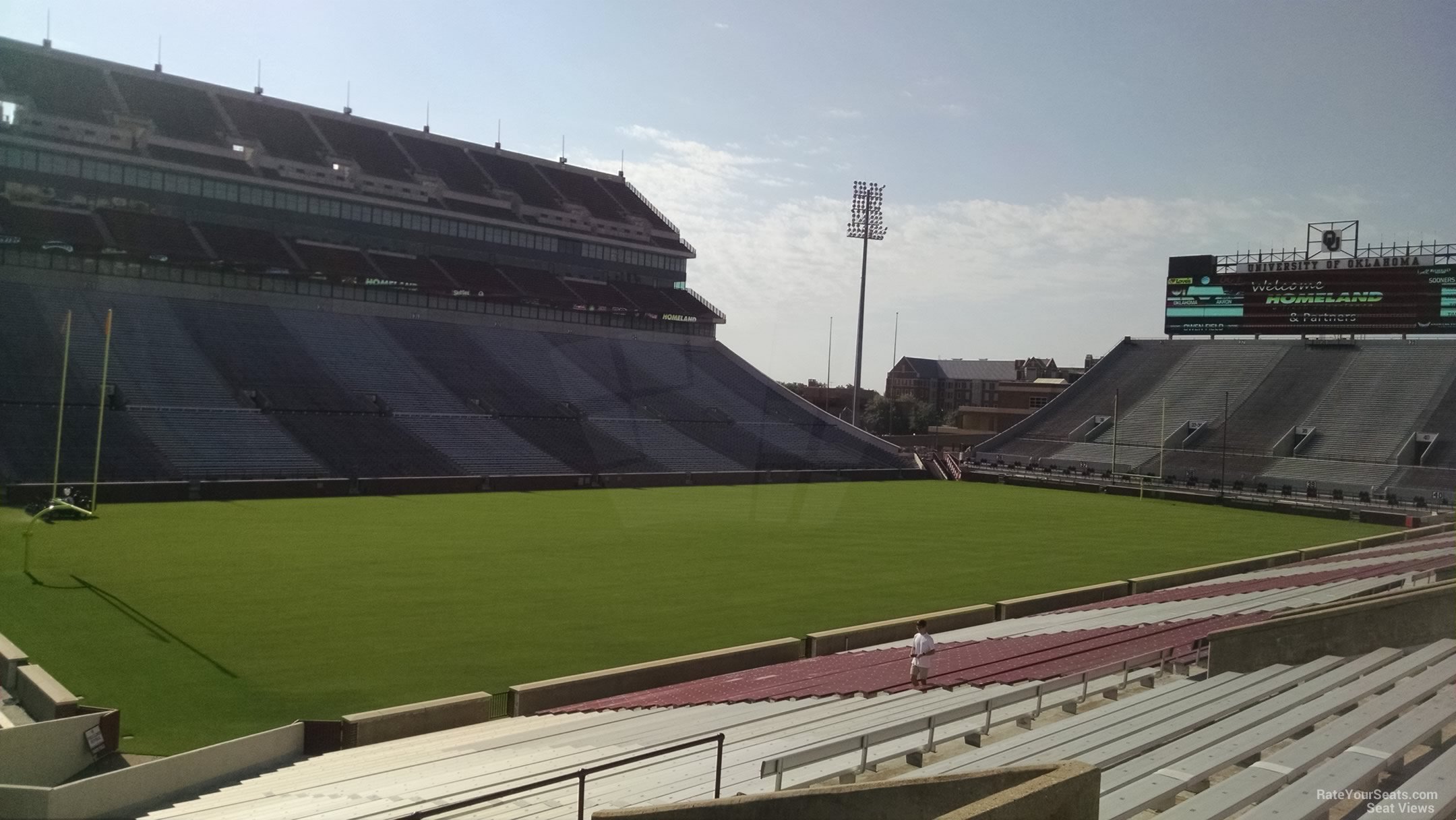 section 11, row 40 seat view  - oklahoma memorial stadium