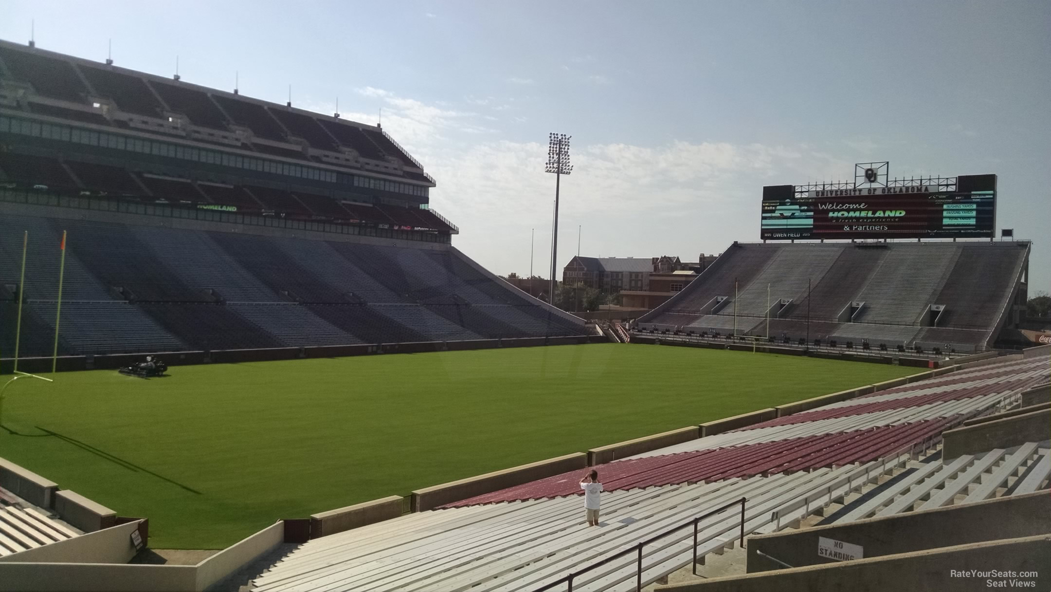 section 12, row 40 seat view  - oklahoma memorial stadium